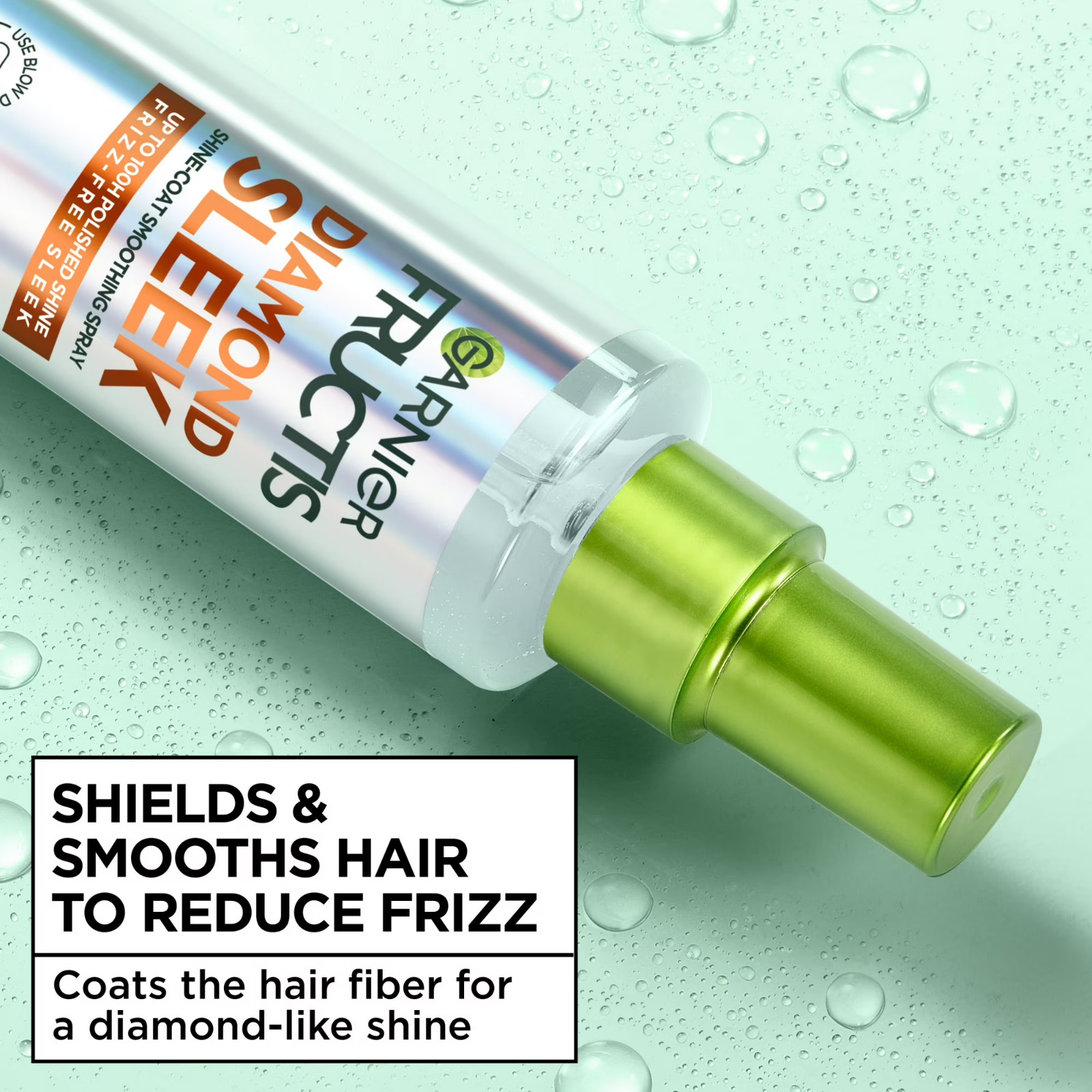 2 Pack Garnier Fructis Diamond Sleek Shine Spray for Frizzy and Dry Hair 4.6 Oz