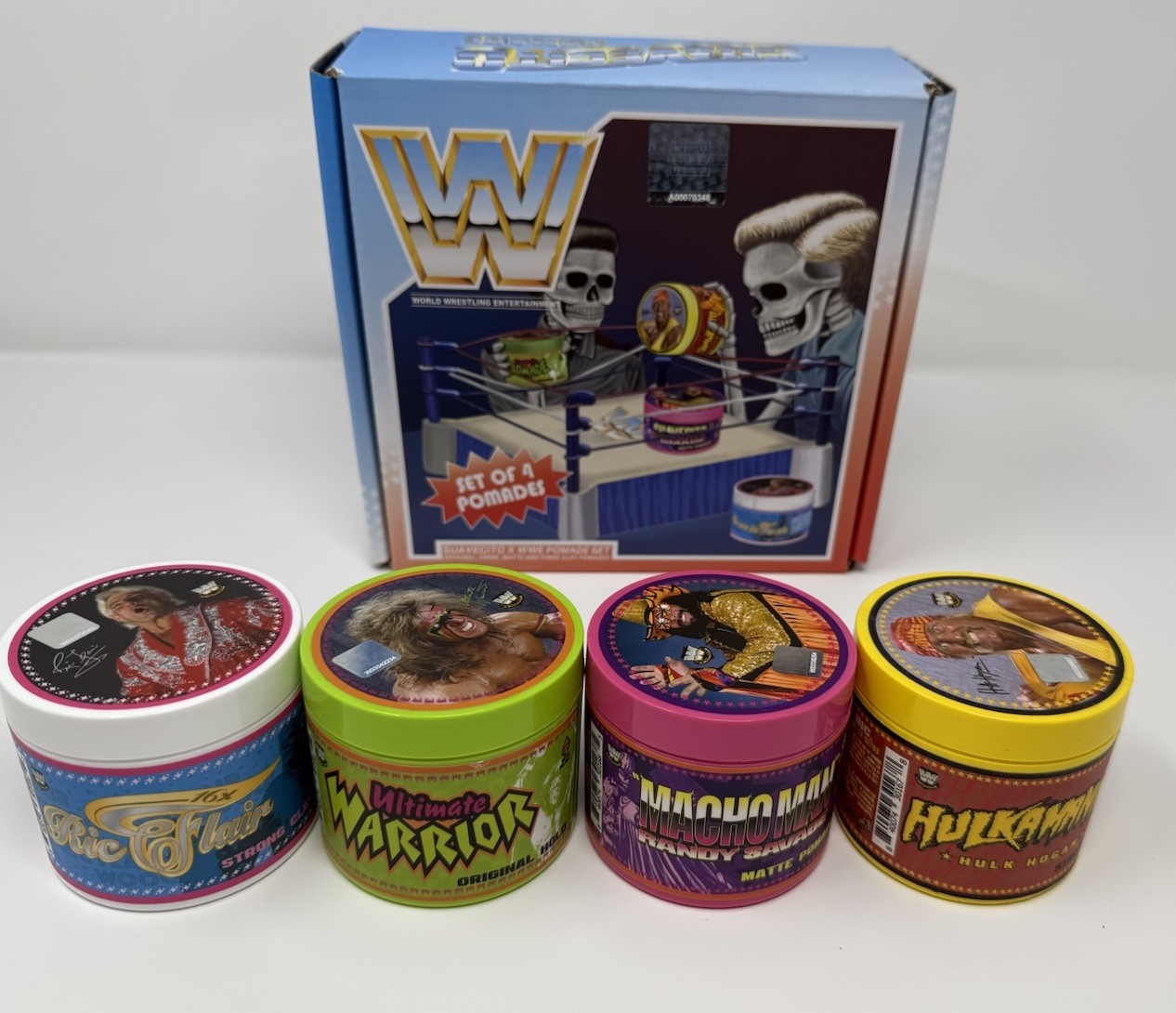 Suavecito X WWE Pomade Box Set Limited Edition Hogan Warrior Flair Macho Man💈