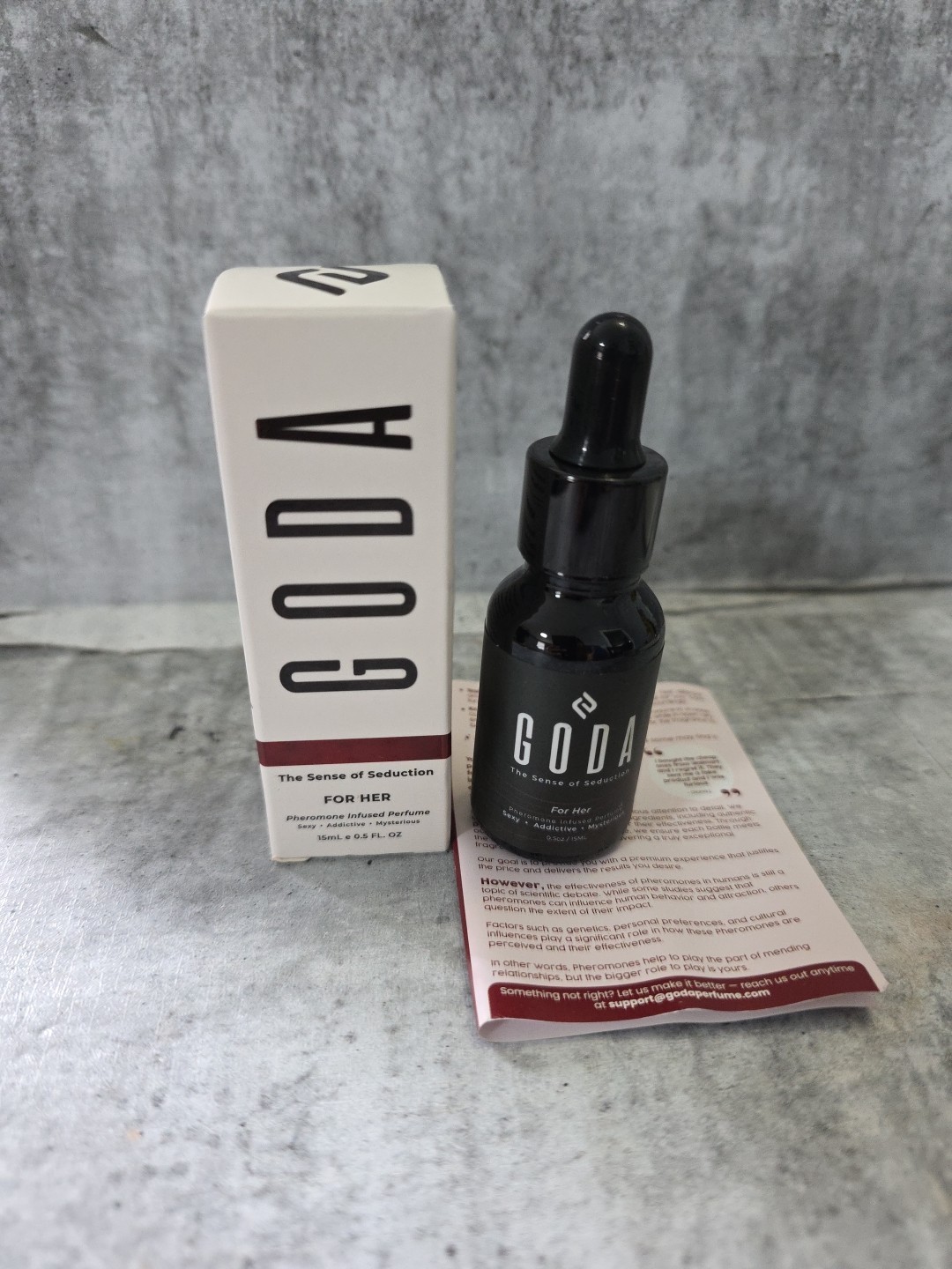 Goda For Her Pheromone Infused Perfume 0.5 fl oz 15ml Vegan Jasmine Peony Rose