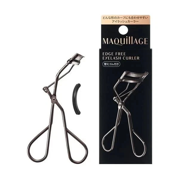 [SHISEIDO MAQUILLAGE] Edge Free Eyelash Curler with Free Refill Pad JAPAN NEW