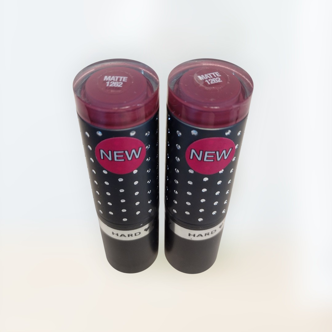 2 PACK Hard Candy FIERCE EFFECTS Matte Lipstick 1262 CRAVE Purple 0.11 oz each