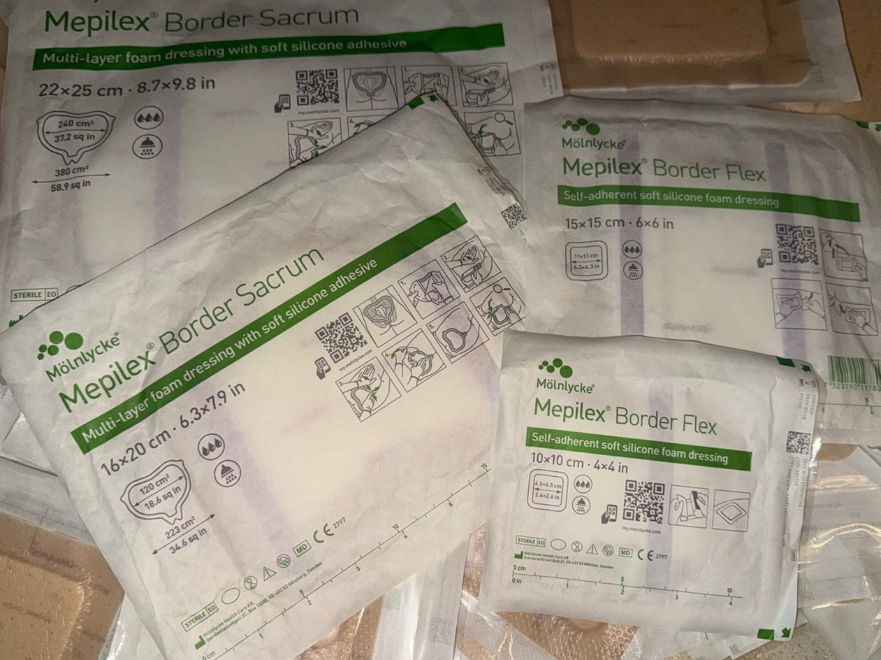 Mepilex Border Bundle Sacrum 4×4 6×6 (41 Dressings) New Sealed Exp 2028