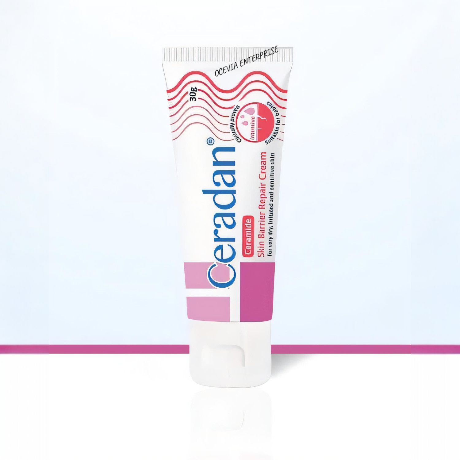 1pcs Ceradan Moisturising Wash 30ml & 1pc Skin Barrier Cream 30g Travel Size Set