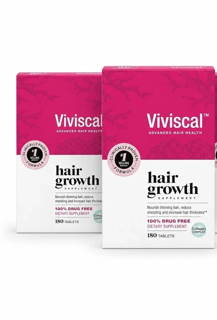 New 2X VIVISCAL Hair Growth Supplement for Women 180 Tablets – 2 Month Supply