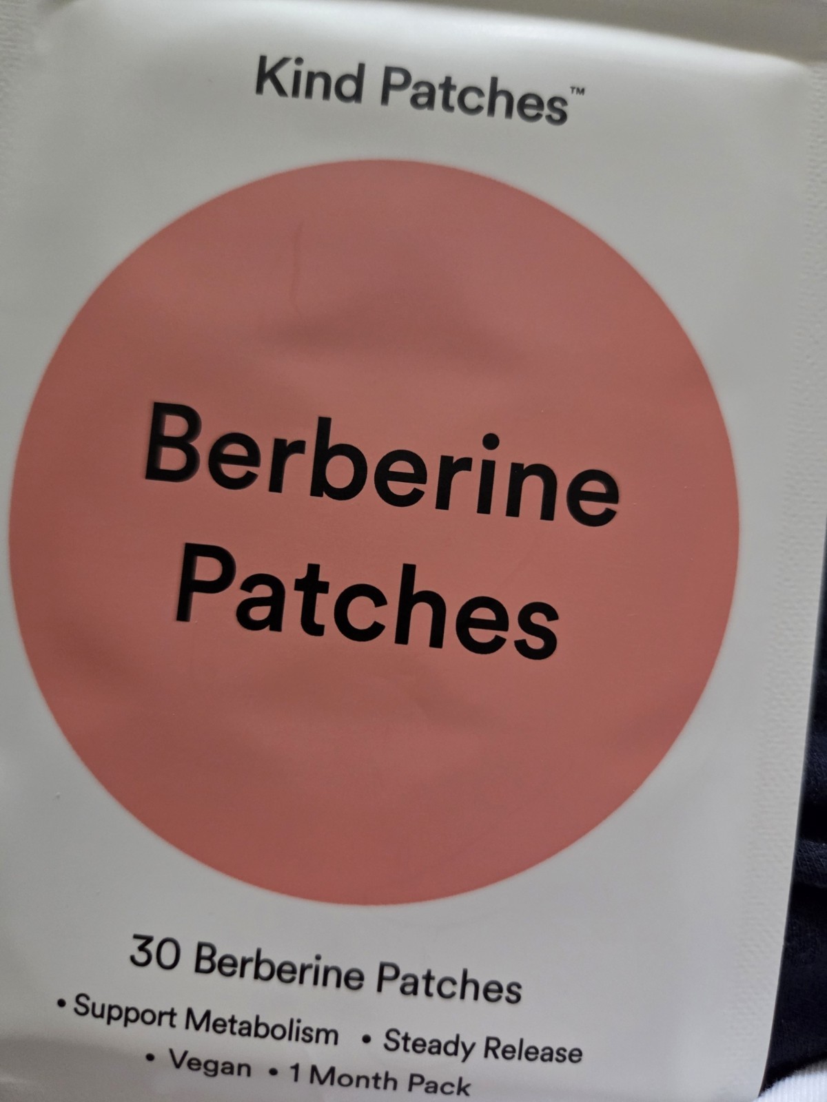 Kind Patches Berberine Supplement Patches Vegan Steady Release 30 Ct 1 Month
