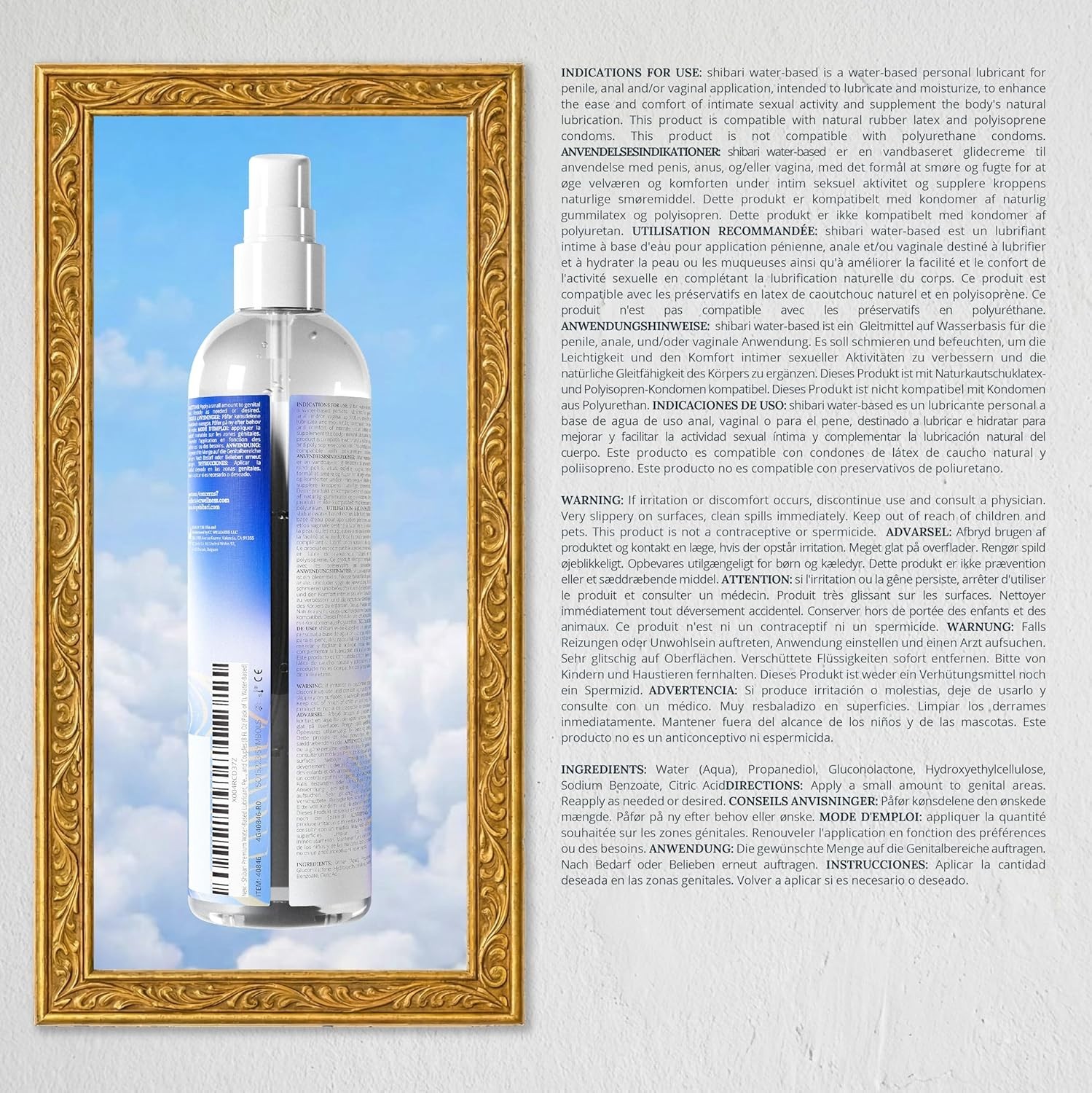 Intimate Water-Based Lubricant for Couples – Unscented & Gluten-Free, 8 Fl Oz