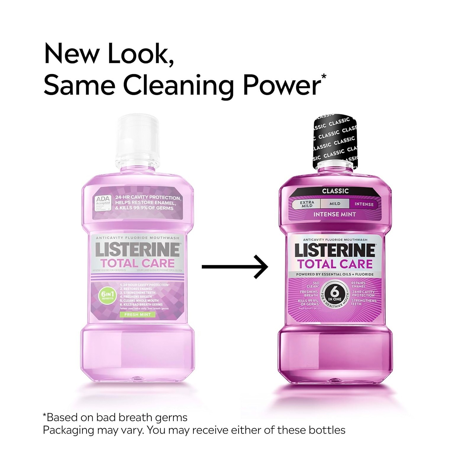 Listerine Total Care Intense Mint Anticavity Fluoride Mouthwash 2 x 1L