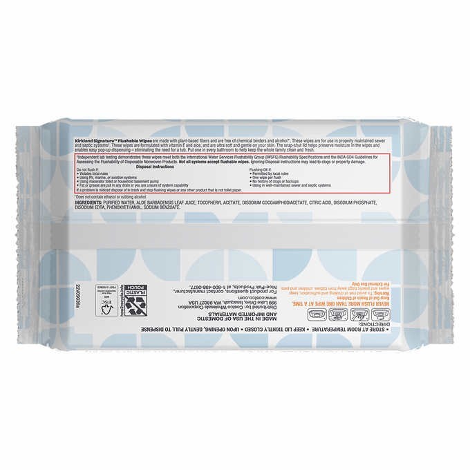 New Kirkland Signaturee Flushable Premoistened Wipes Fragrance-Free, 640 Count🔥