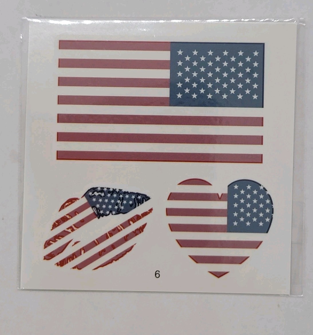 4 Packs USA Flag Temporary Tattoos (12 PCS) – American Flag Heart Lips Patriotic