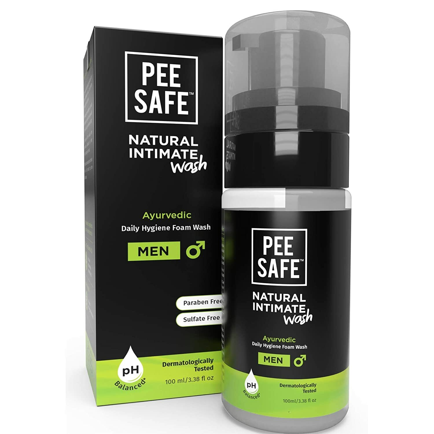 Pee Safe Natural Intimate Wash for Men 100% Alcohol-Free pH Balanced 100 ml