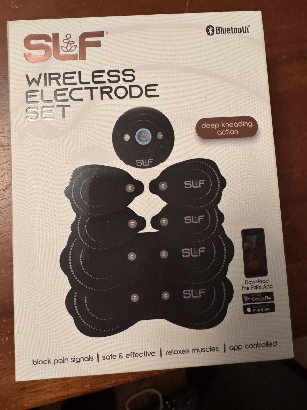 SLF Wireless Electrode Set Bluetooth Muscle Stimulator Massager w Pads Case