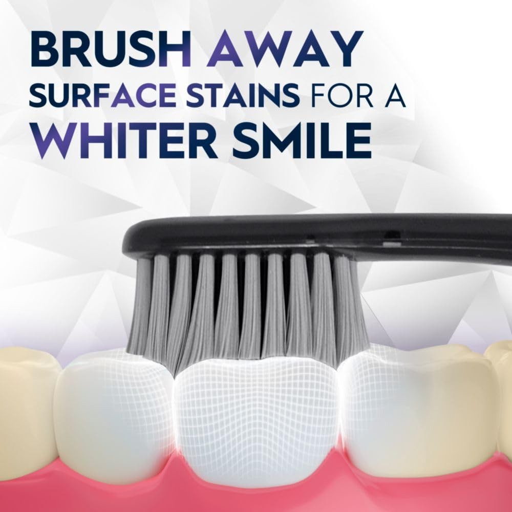 Oral-B 3D White Brilliance 1 Count (Pack of 4), Black, Coral & Teal