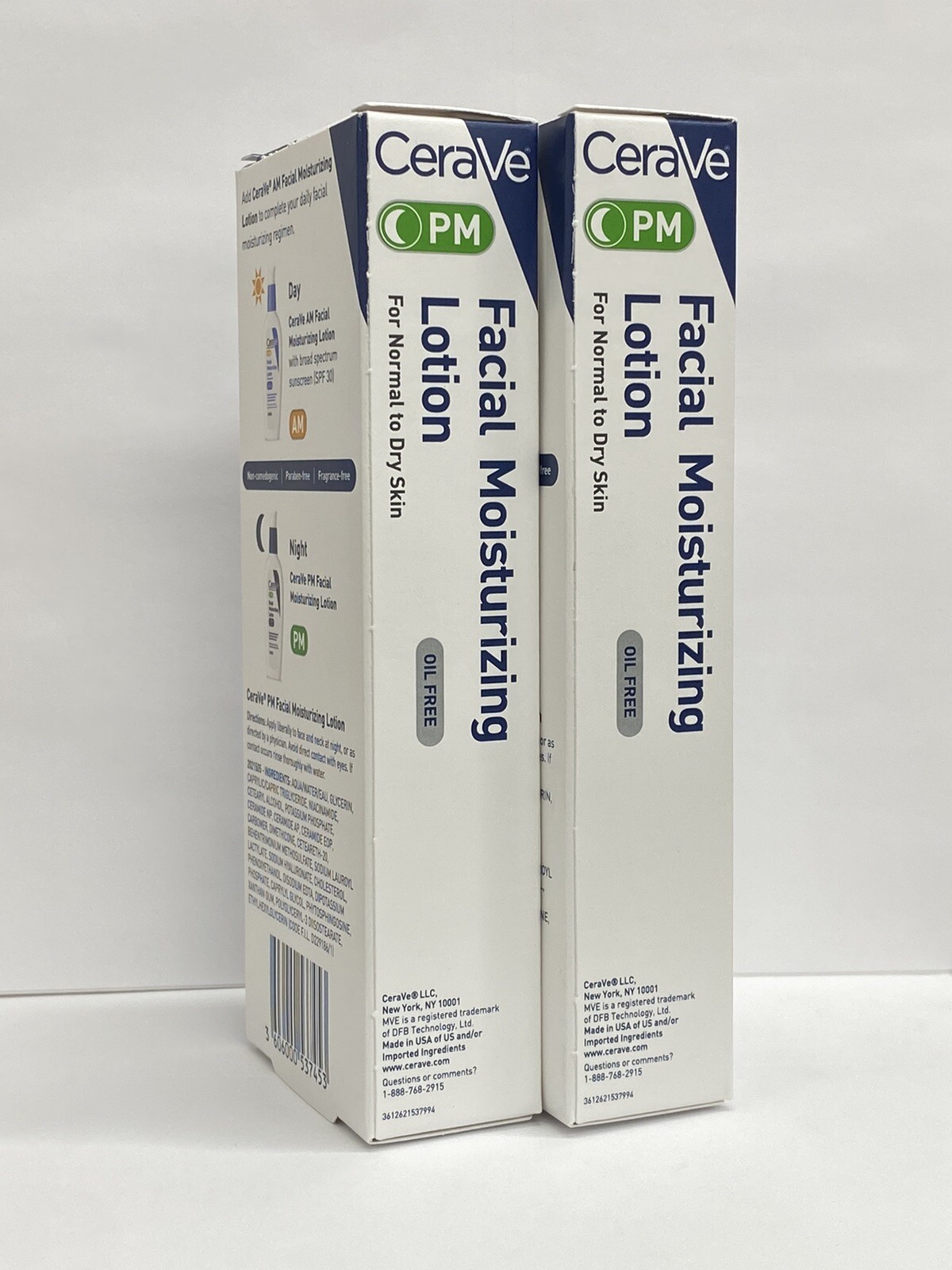 2 Pack -CeraVe Facial Moisturizing Lotion PM Ultra Lightweight 3 oz Each