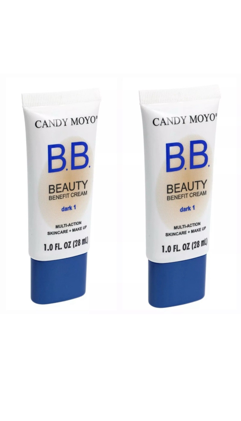 4 PACKS Of Candy Moyo BB Beauty Benefit Cream, 1 oz. Shades Dark 1