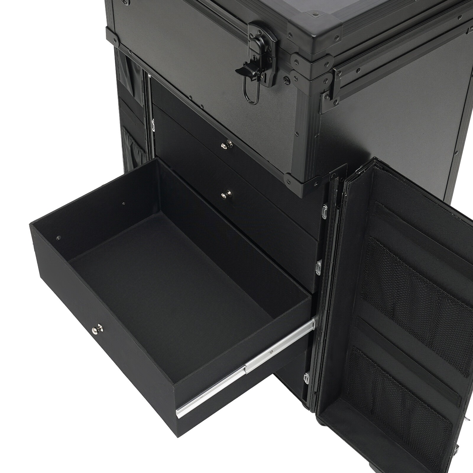 Professional Makeup Case Organizer Travel Case Rolling Makeup Cosmetics Case