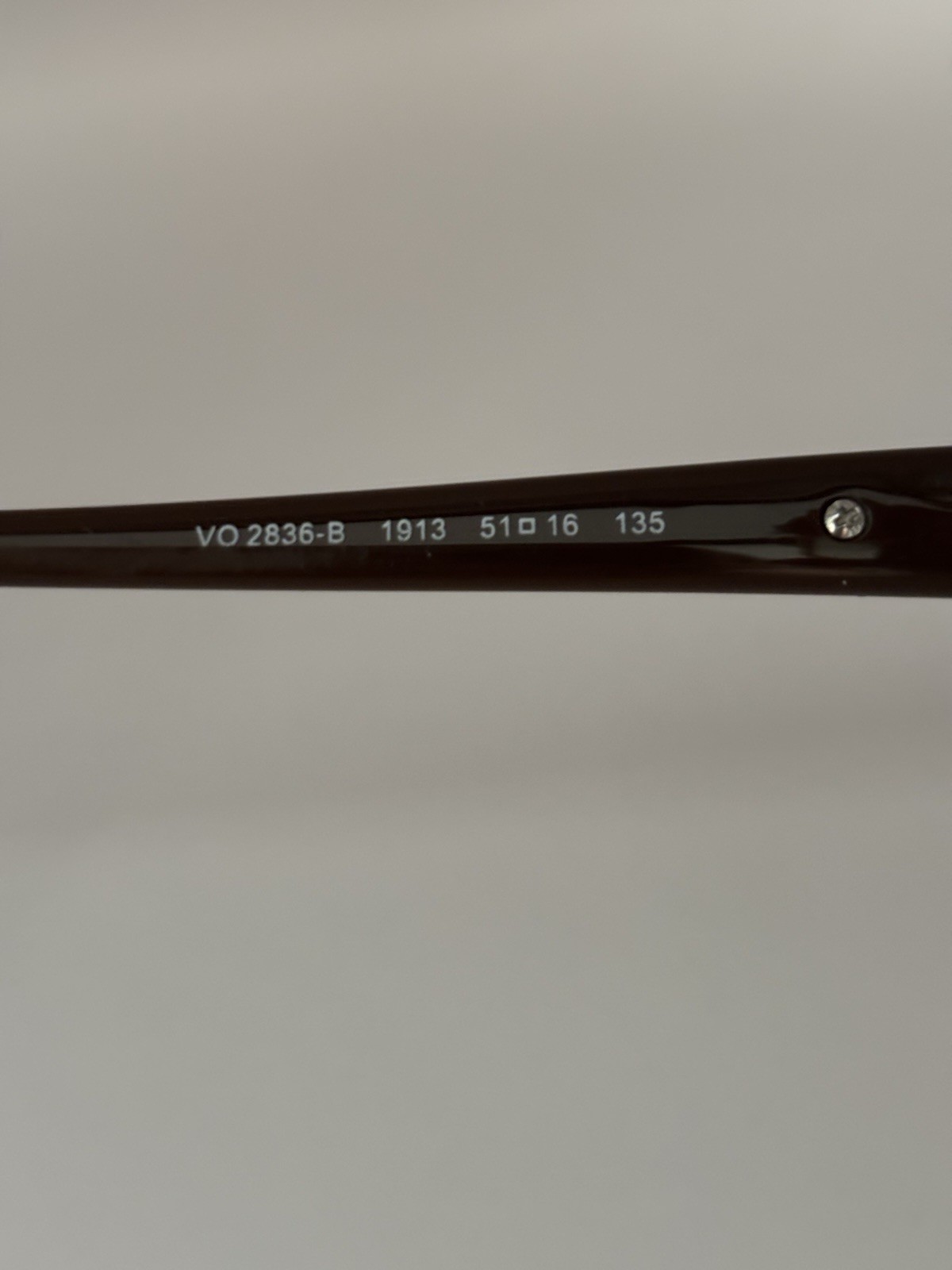 NEW VOGUE VO 2836-B 1913 BROWN BLACK CRYSTALS EYEGLASSES -Frames Only