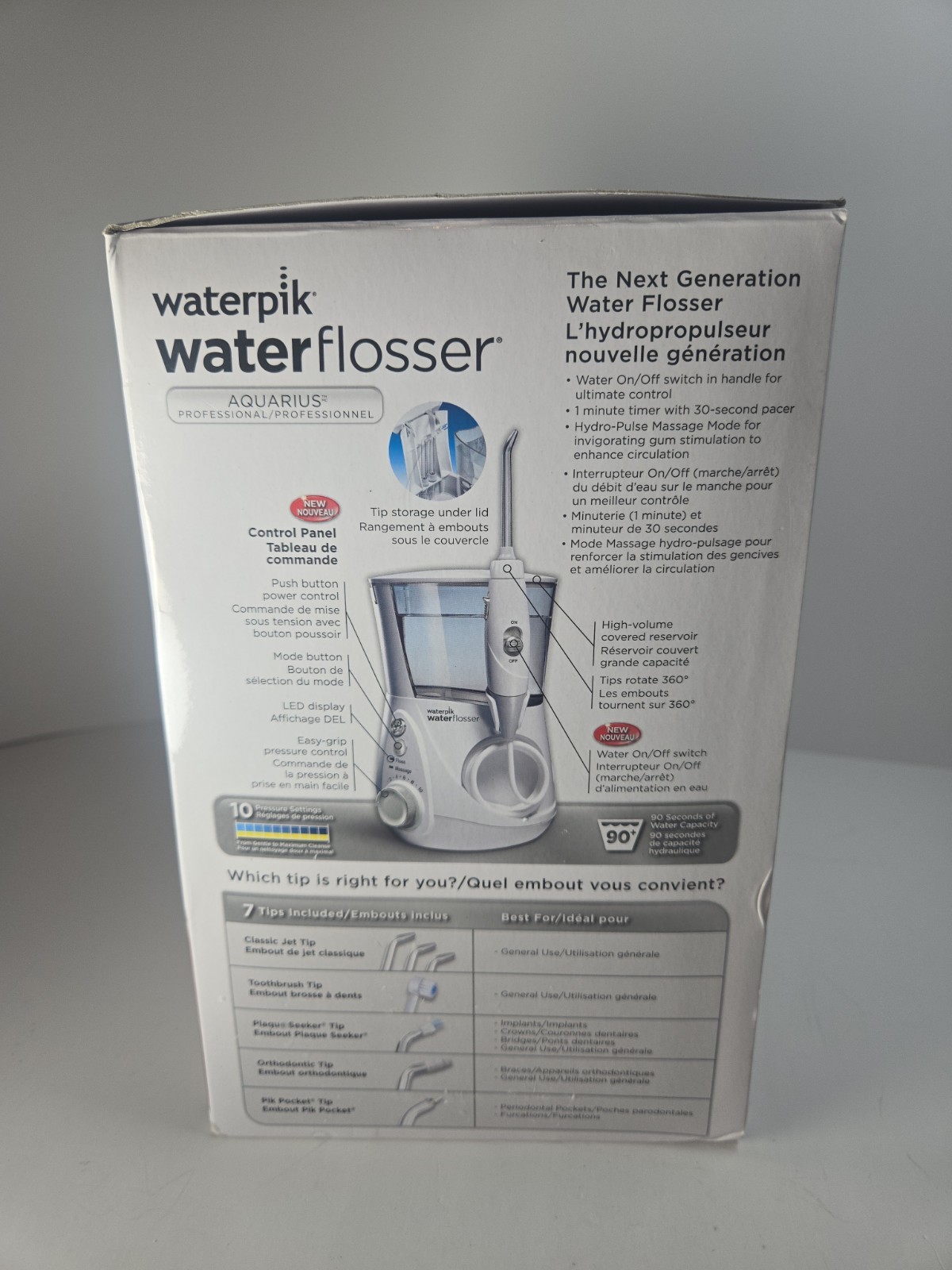 New Waterpik Aquarius Water Flosser WP-660C – 7 Tips, 10 Settings NOB