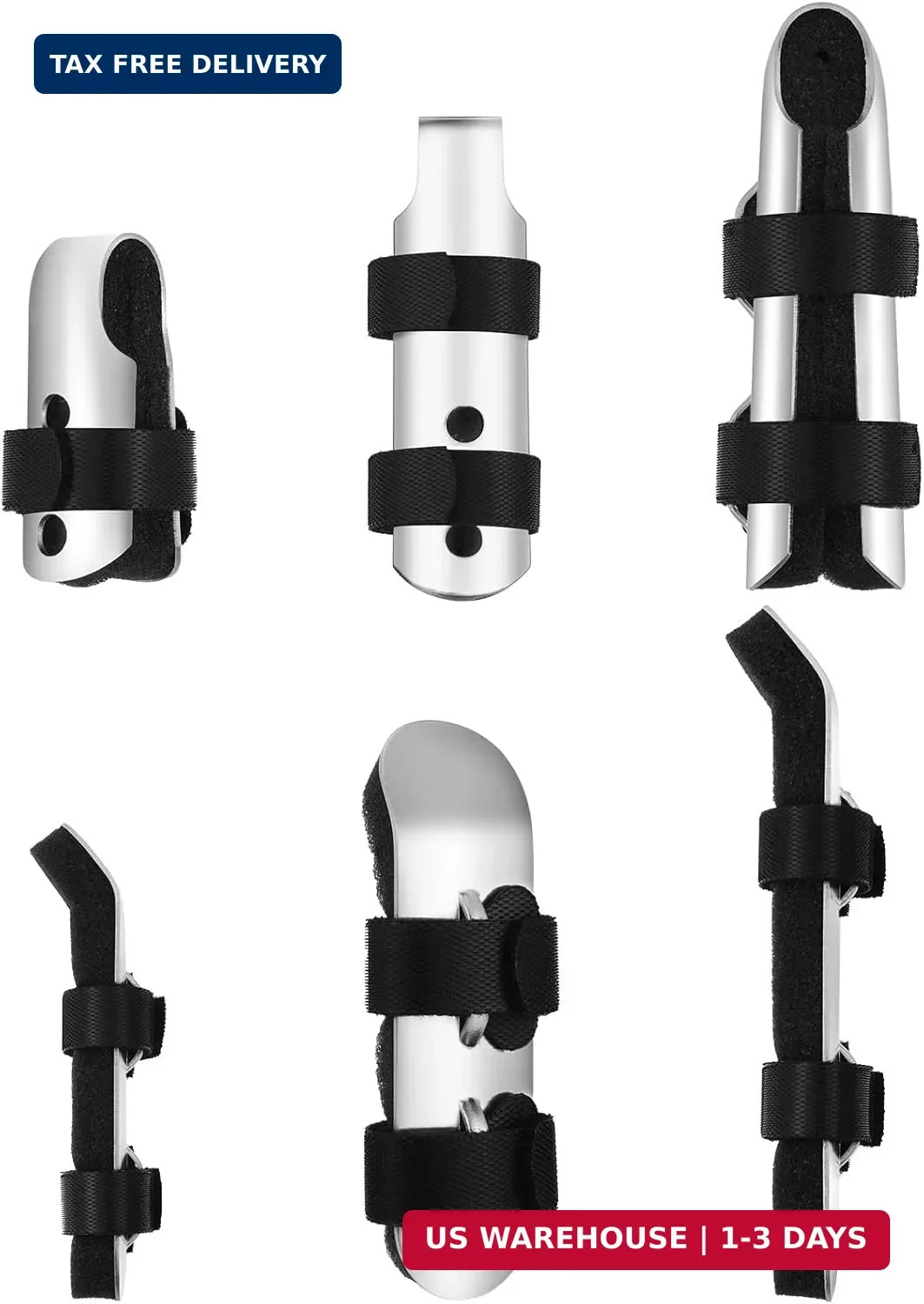 BBTO 6 Pcs Finger Splint Metal Support Finger Brace Arthritis Knuckle Immobiliza