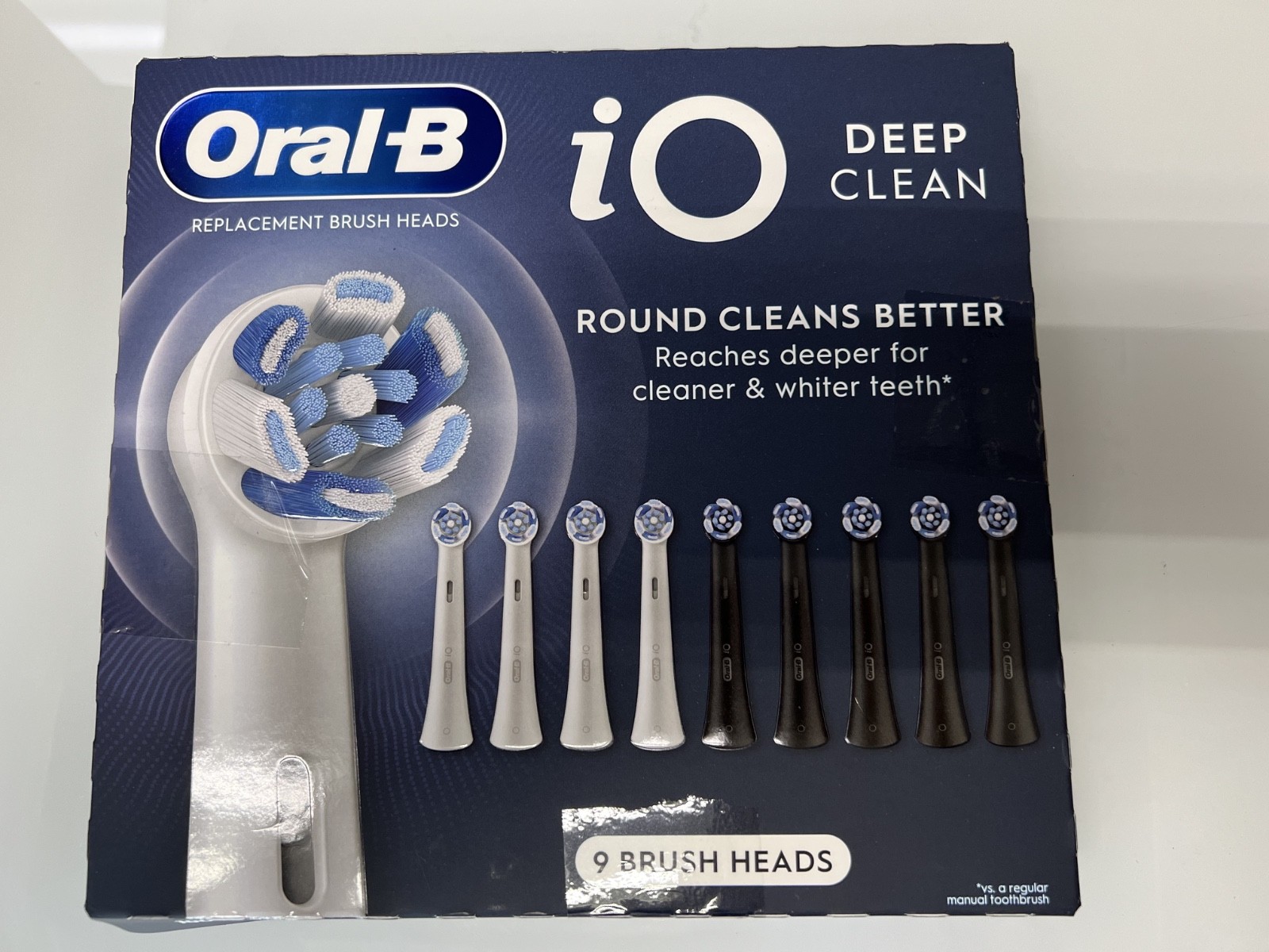 Oral-B IO Deep Clean Brush Heads 9CT, White/Black