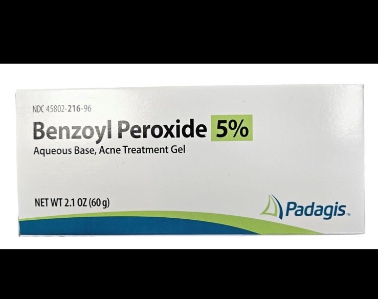 Benzoyl Peroxide 5% Acne GEL 2.1oz ( 60gm ) PADAGIS —