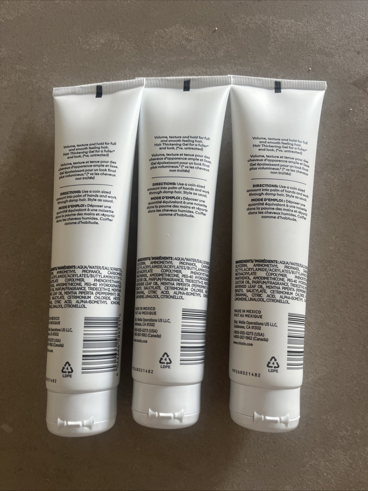 Nioxin Density Defend Styling Hair Thickening Gel 5.1 oz 3 Pack