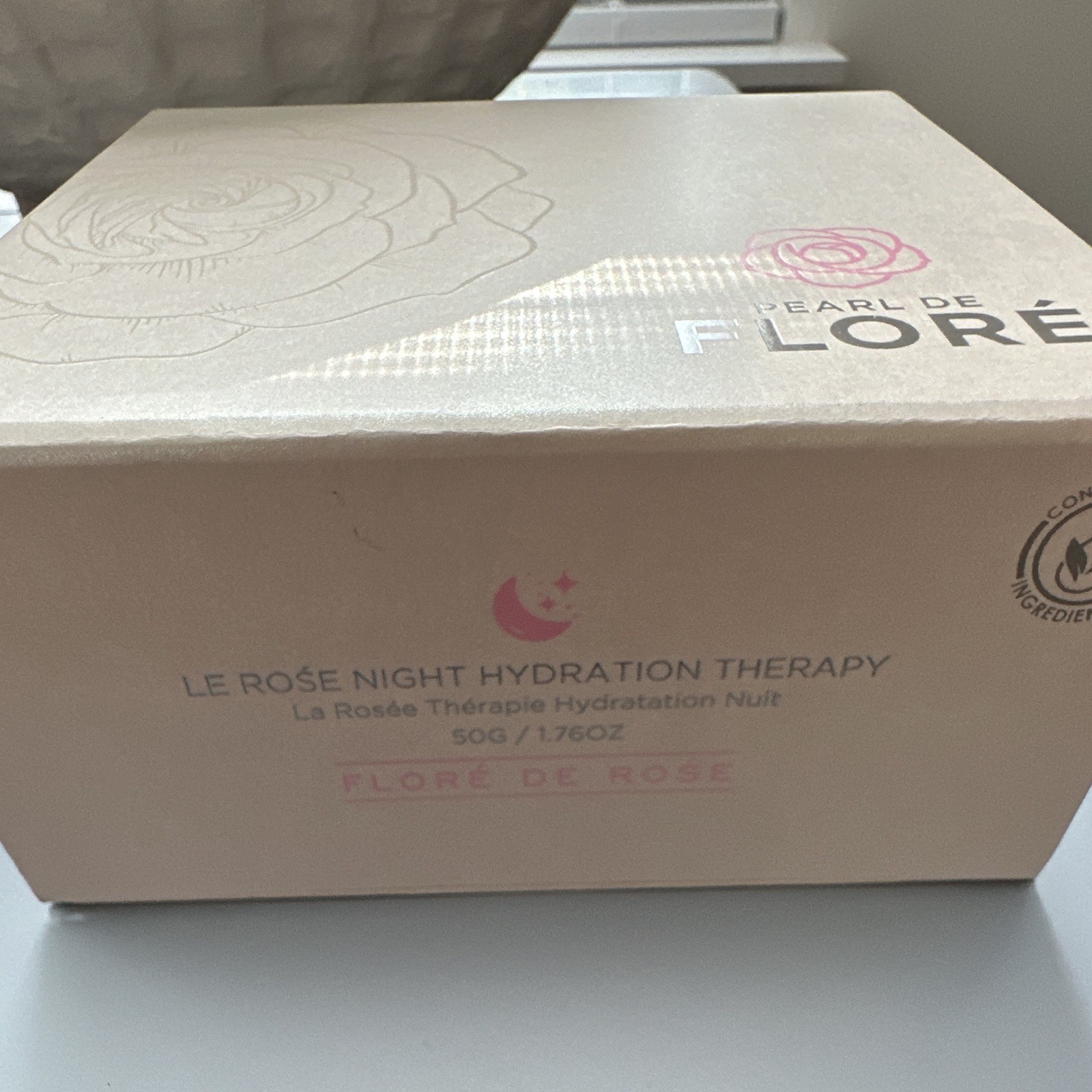 Pearl de Flore Floré de Rosé Hydration Night Cream Face Alcohol-Free 1.76 oz