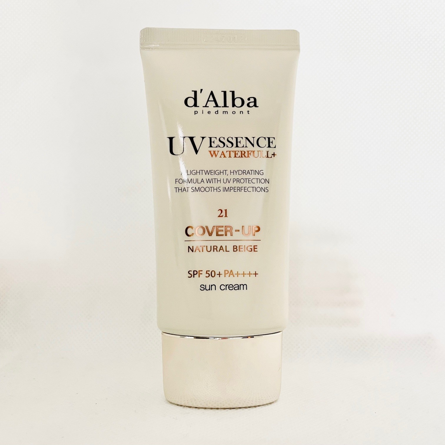 d’Alba DALBA Waterfull UV Essence Tone-Up Sun Cream 50mL (Cover Beige), 3 Shades