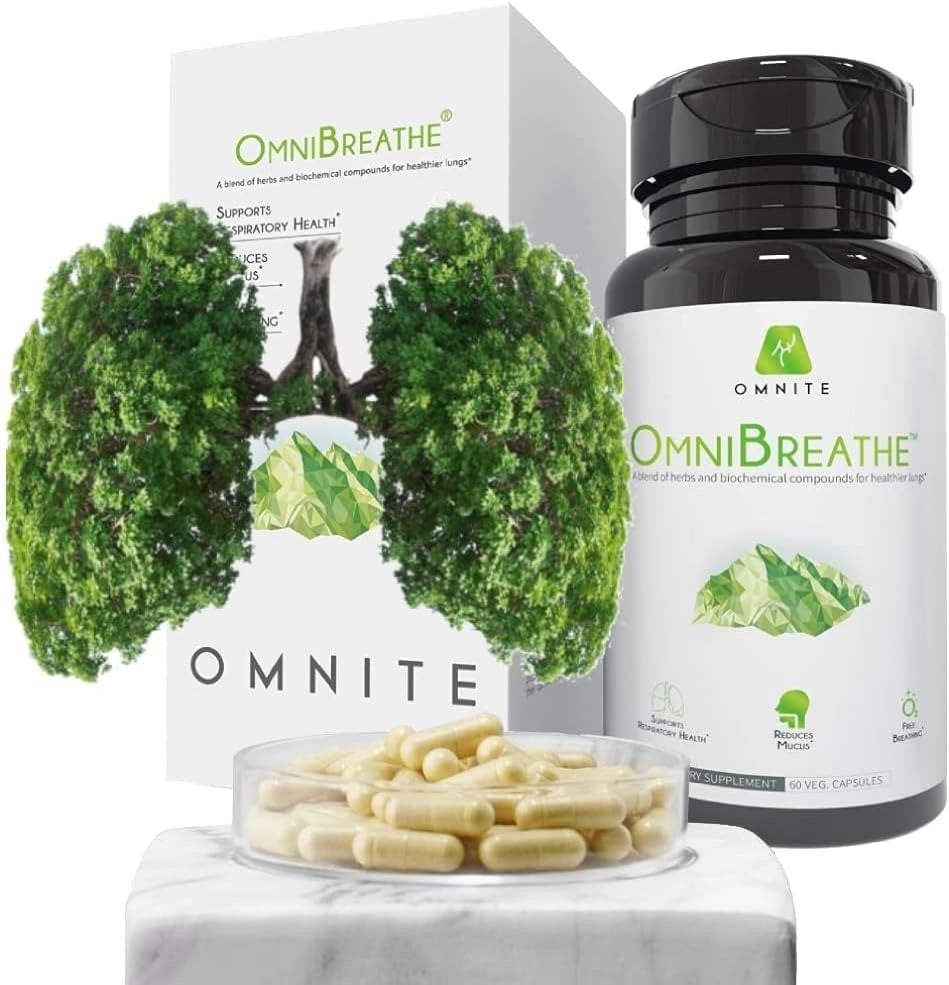 Omnite OMNIBREATHE Respiratory Wellness Lung Supplement-180 Capsules EXP:09-2026