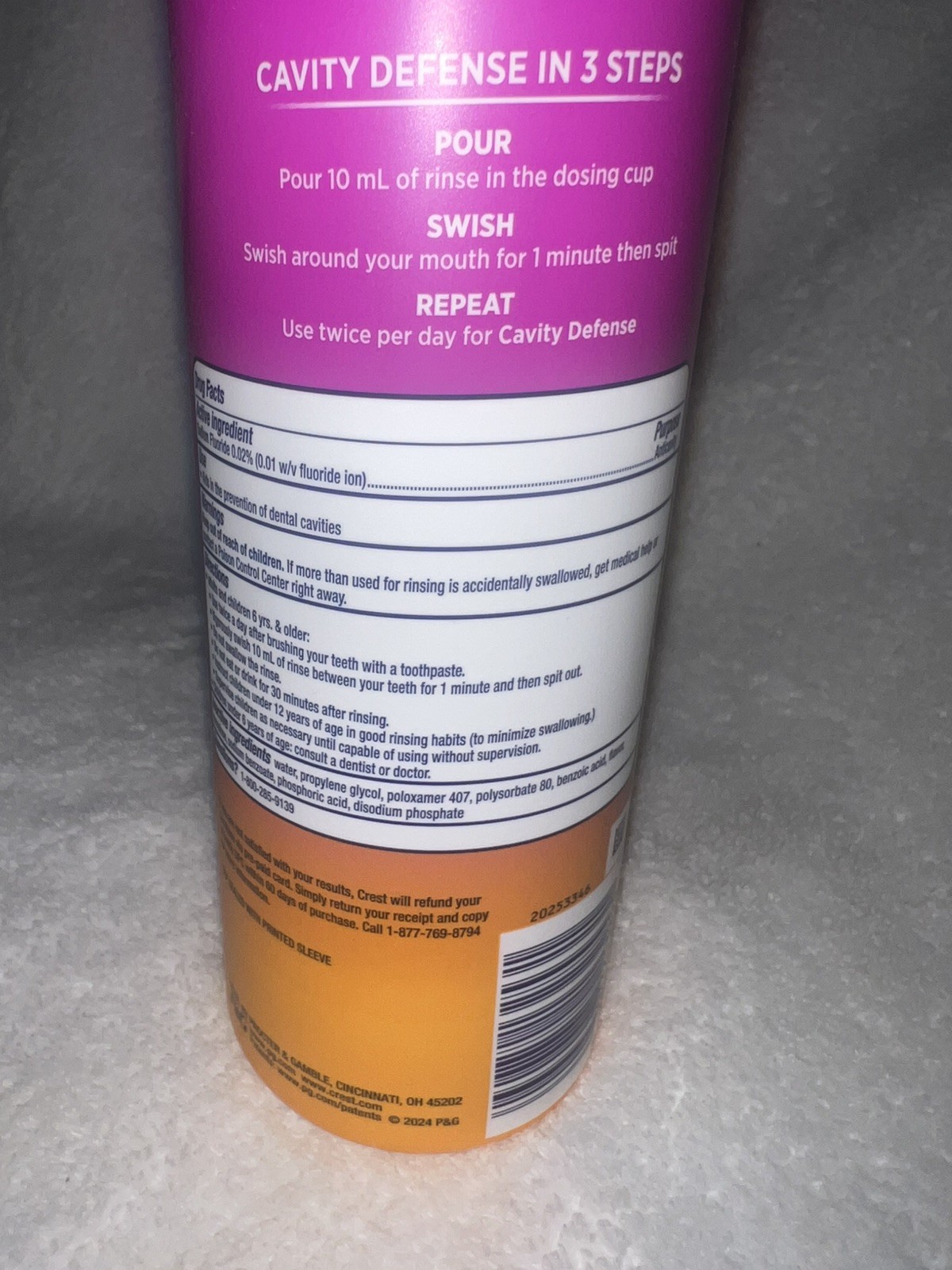 Crest Deep Cleanse Mouthwash Clean Mint 16 Fl Oz Cavity Defense Fluoride