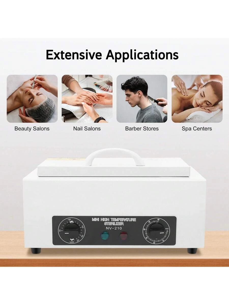 300W Heat Sterilizer 1.5L Cabinet Timer Nail Spa Pedicure Tools
