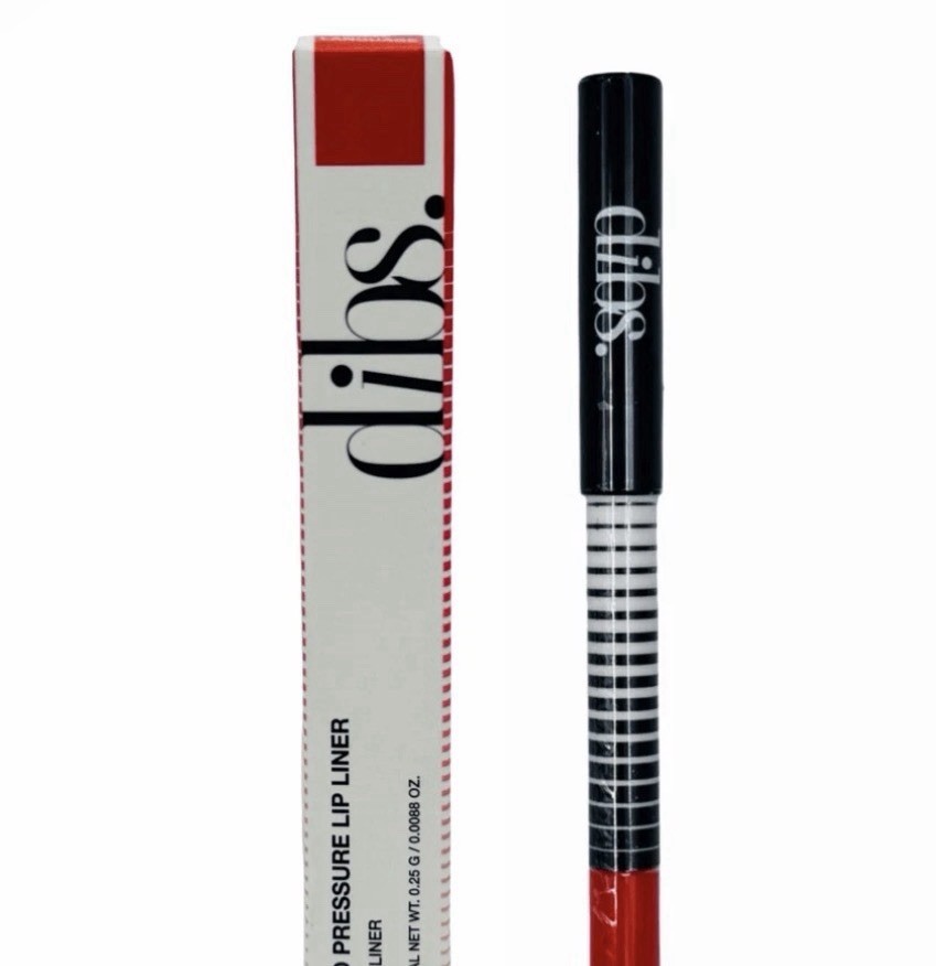 DIBS Beauty No Pressure Matte Lip Liner Twist-Up Pencil, Red, 0.0088 oz