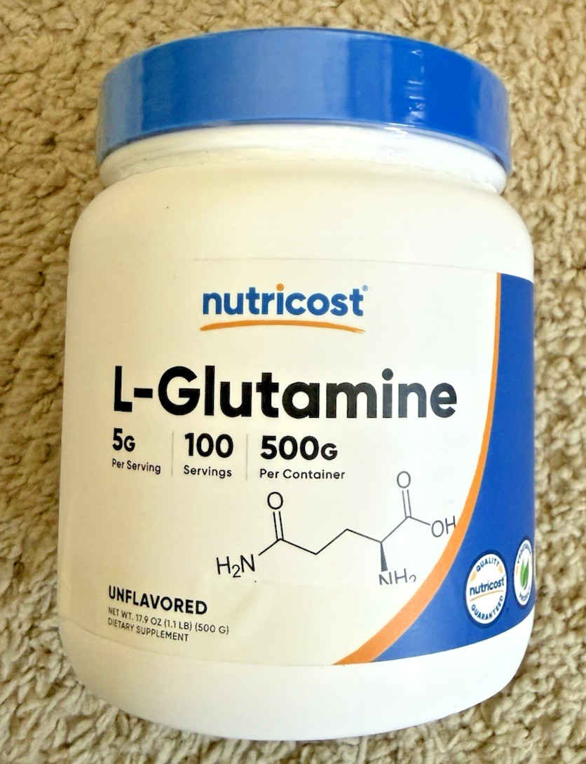 Nutricost L-Glutamine Powder Unflavored | 17.9 oz (100 Servings) EXP: 2/2029