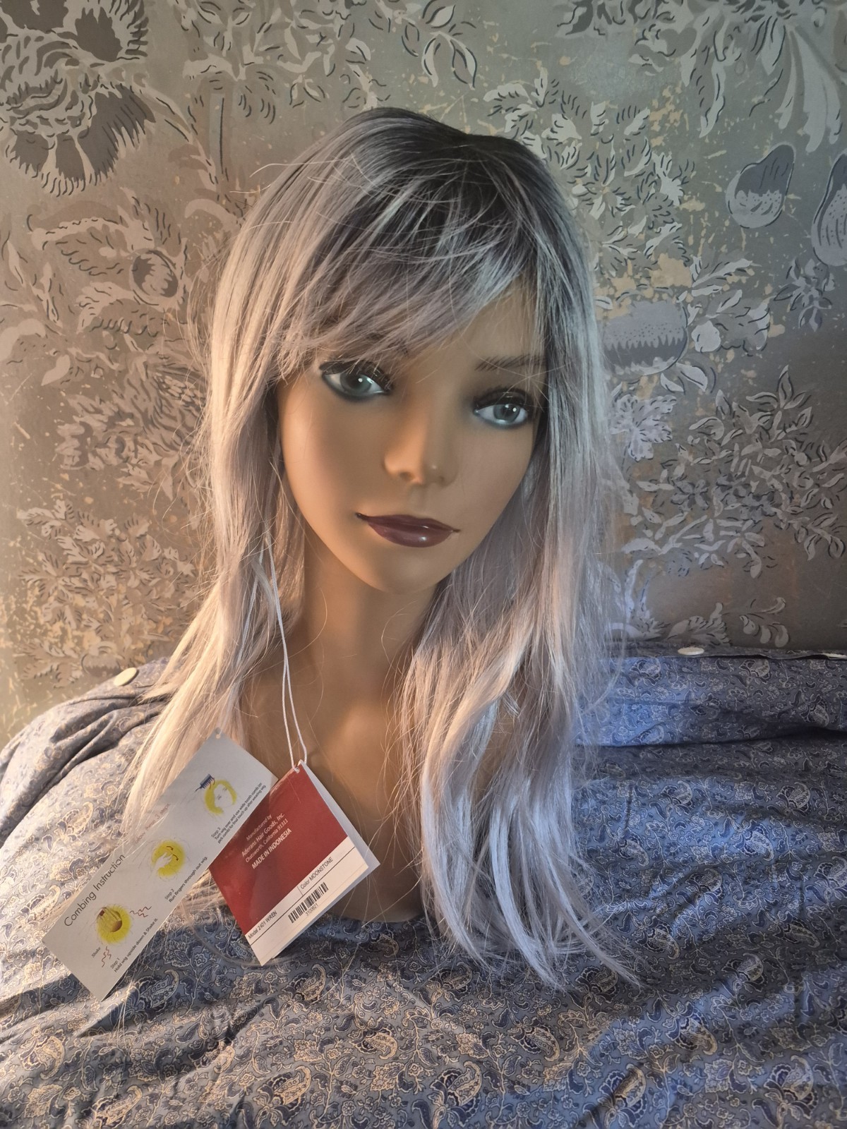 Rene of Paris Wren Synthetic Wig Wavy Layered Classic Cap Moonstone 2401