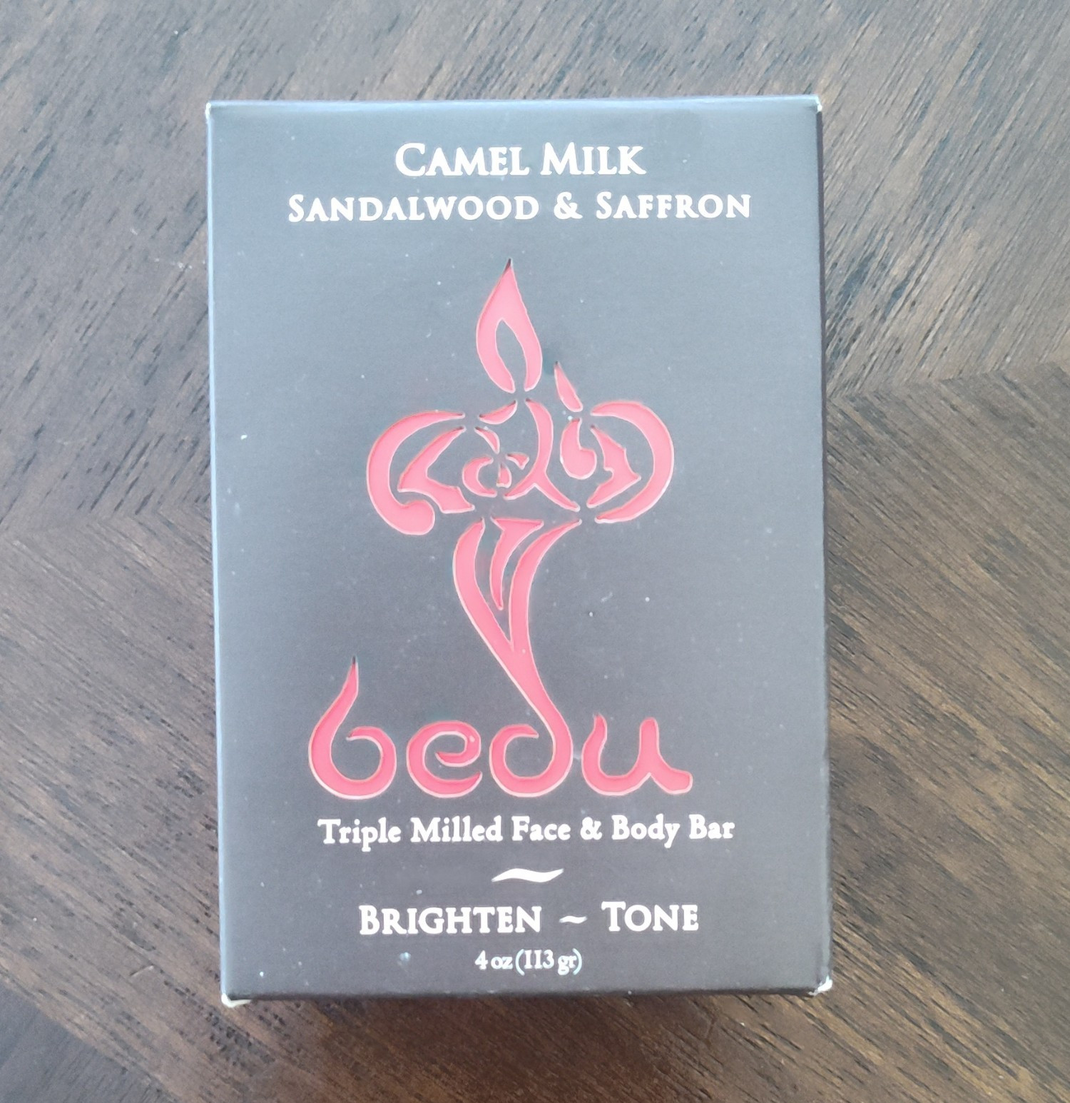 Bedu Camel Milk Sandalwood & Saffron Triple Milled Bar Soap 4 oz Cruelty-Free