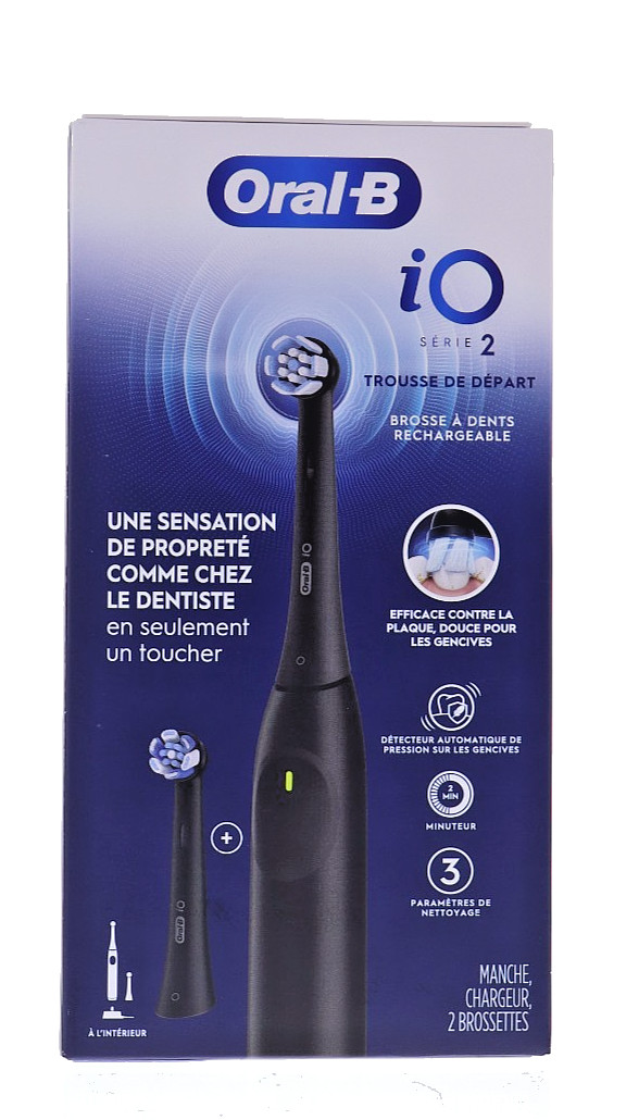 Oral-B iO Series 2 Rechargeable Electric Toothbrush Starter Kit – Knight Black