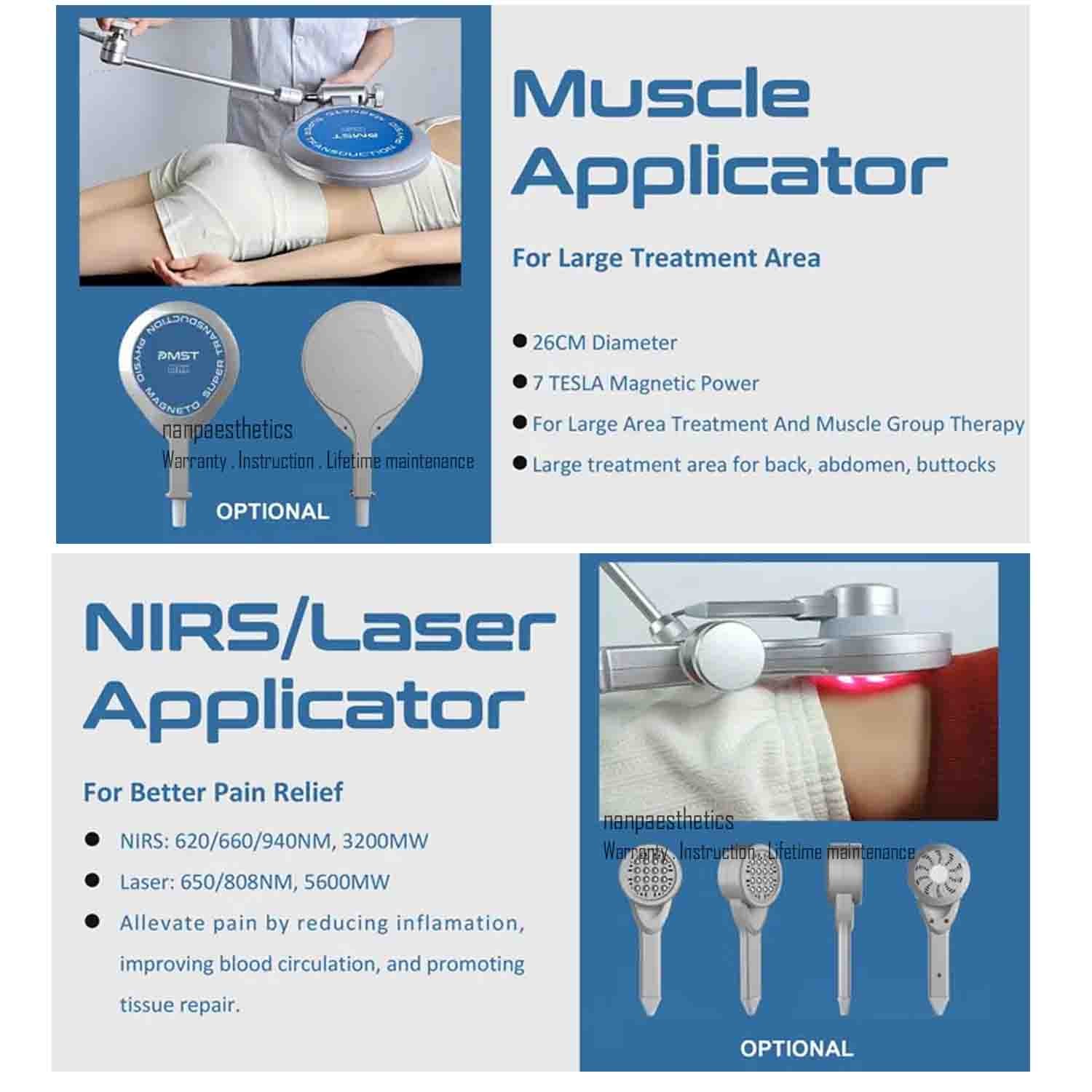 4in1 PEMF PMST Laser Physio Therapy Device Pulsed Electro Magnetic Field 4/5/7T