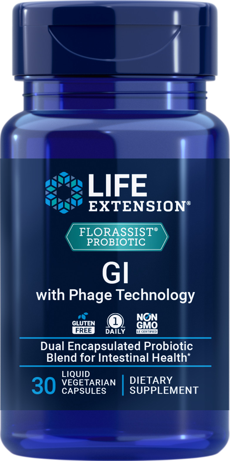 Life Extension FLORASSIST® GI W/Phase Technology 30 VegCaps (EXP 06/2026)