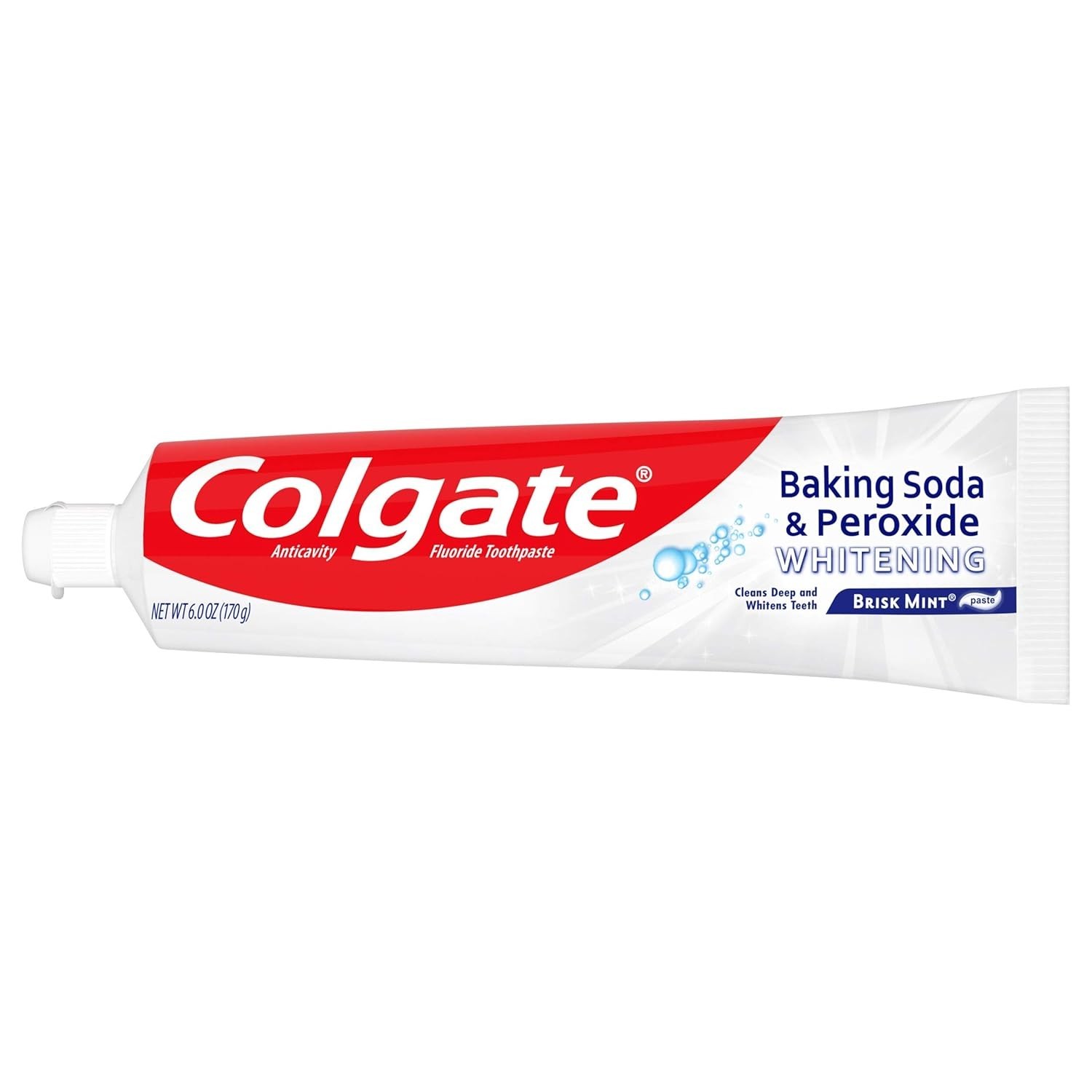 Colgate Baking Soda & Peroxide Toothpaste Brisk Mint 6oz Pack of 2 Whitening