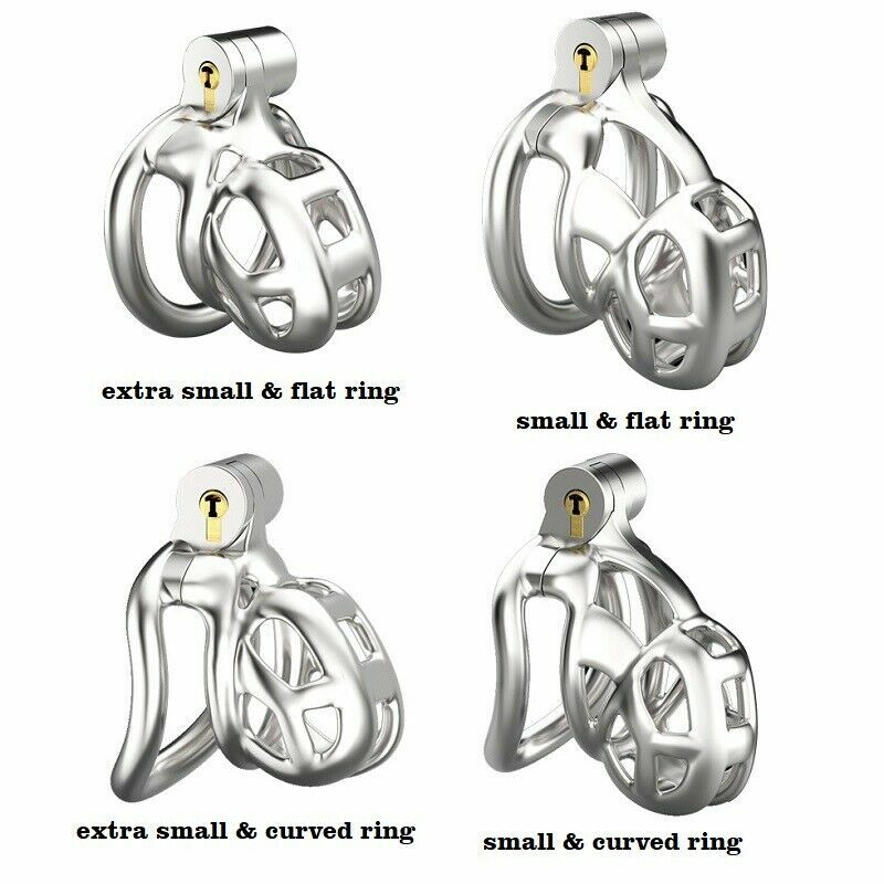 Stainless Steel Cobra Male Chastity Device Mamba cage men Metal Lock 45mm US##