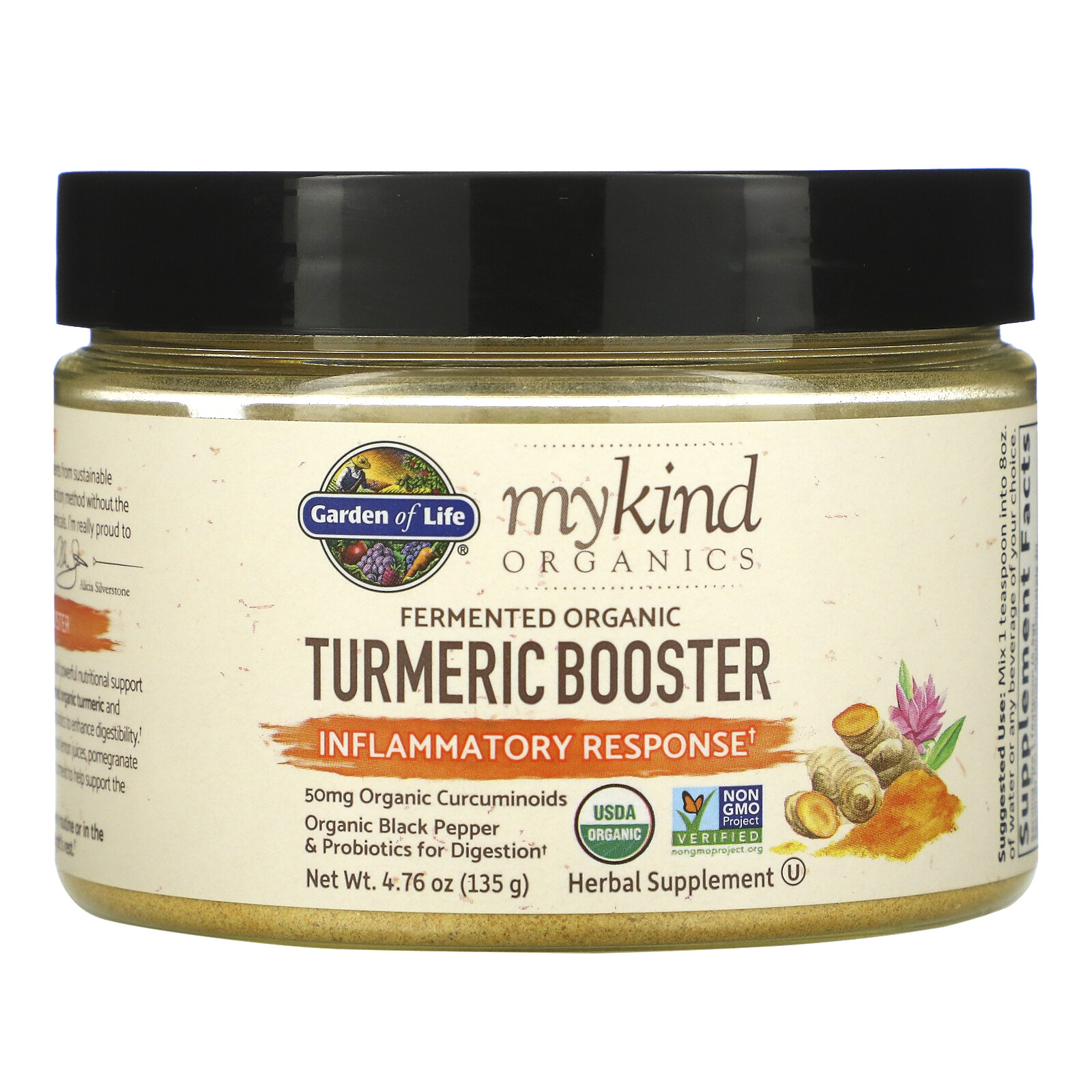 MyKind Organics, Fermented Organic Turmeric Boost, Inflammatory Response, 4.76
