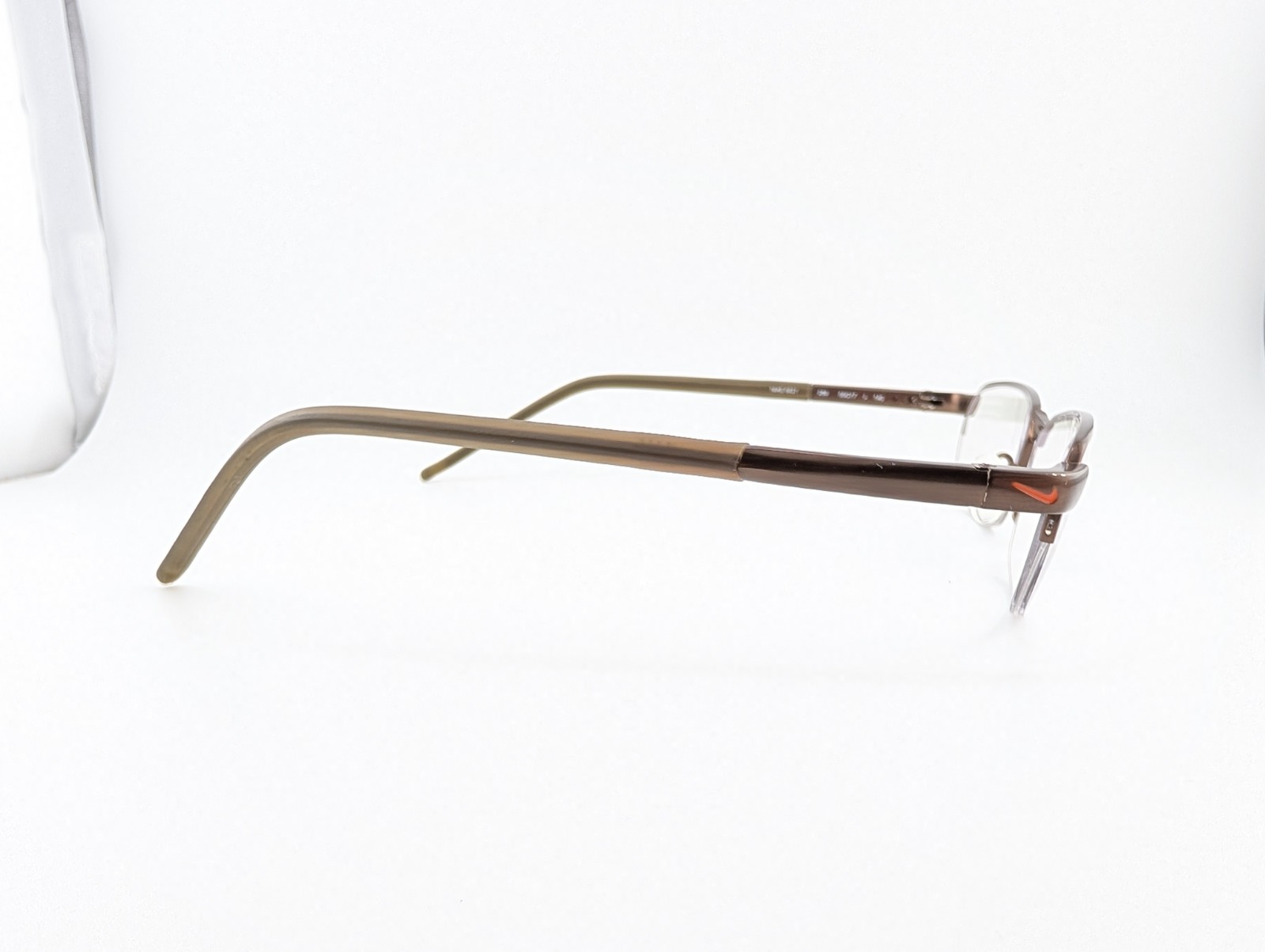 Nike Eyeglasses Frames Only, NIKE 6021 259, 55-17-140, Brown, Titanium