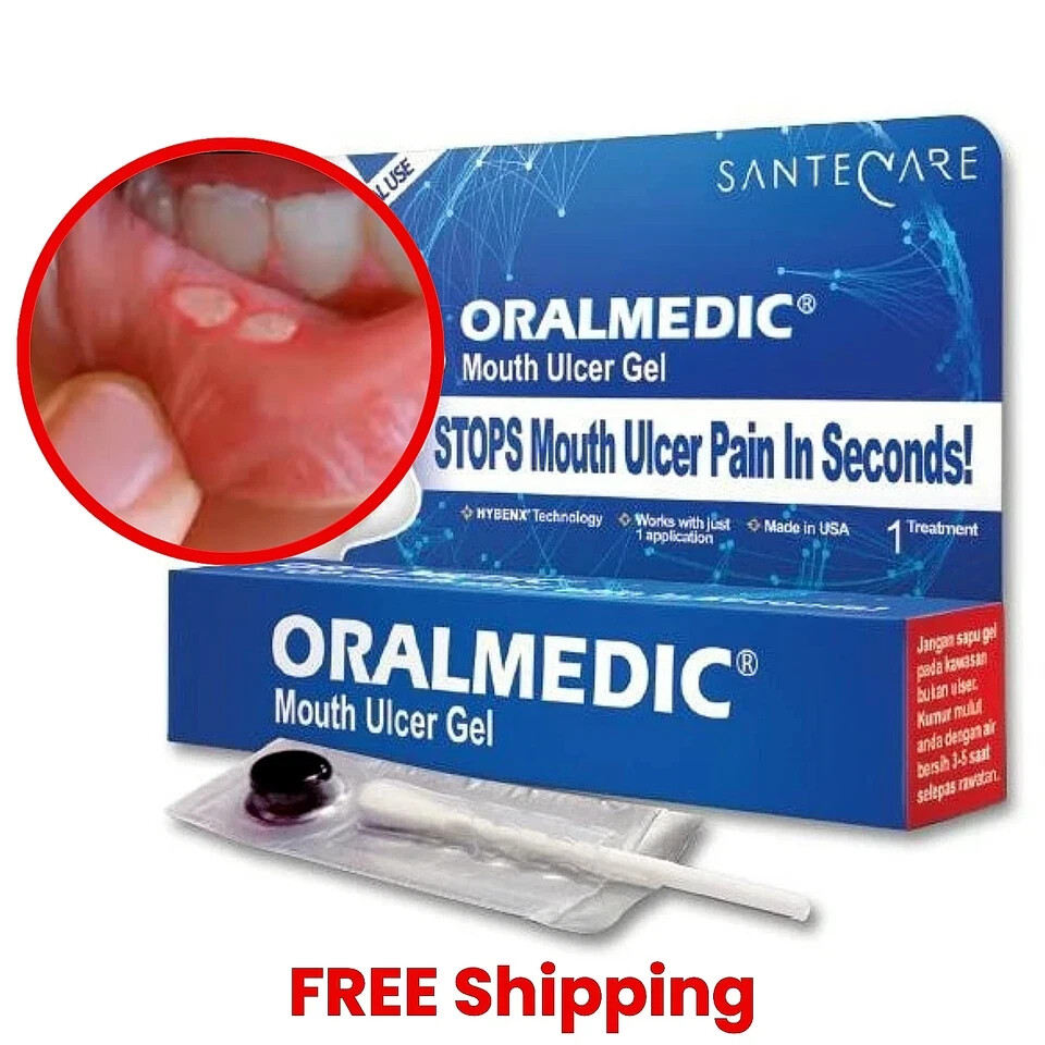 Oralmedic Mouth Ulcer Gel 1 Treatment Fast Pain Relief ( X 2 )