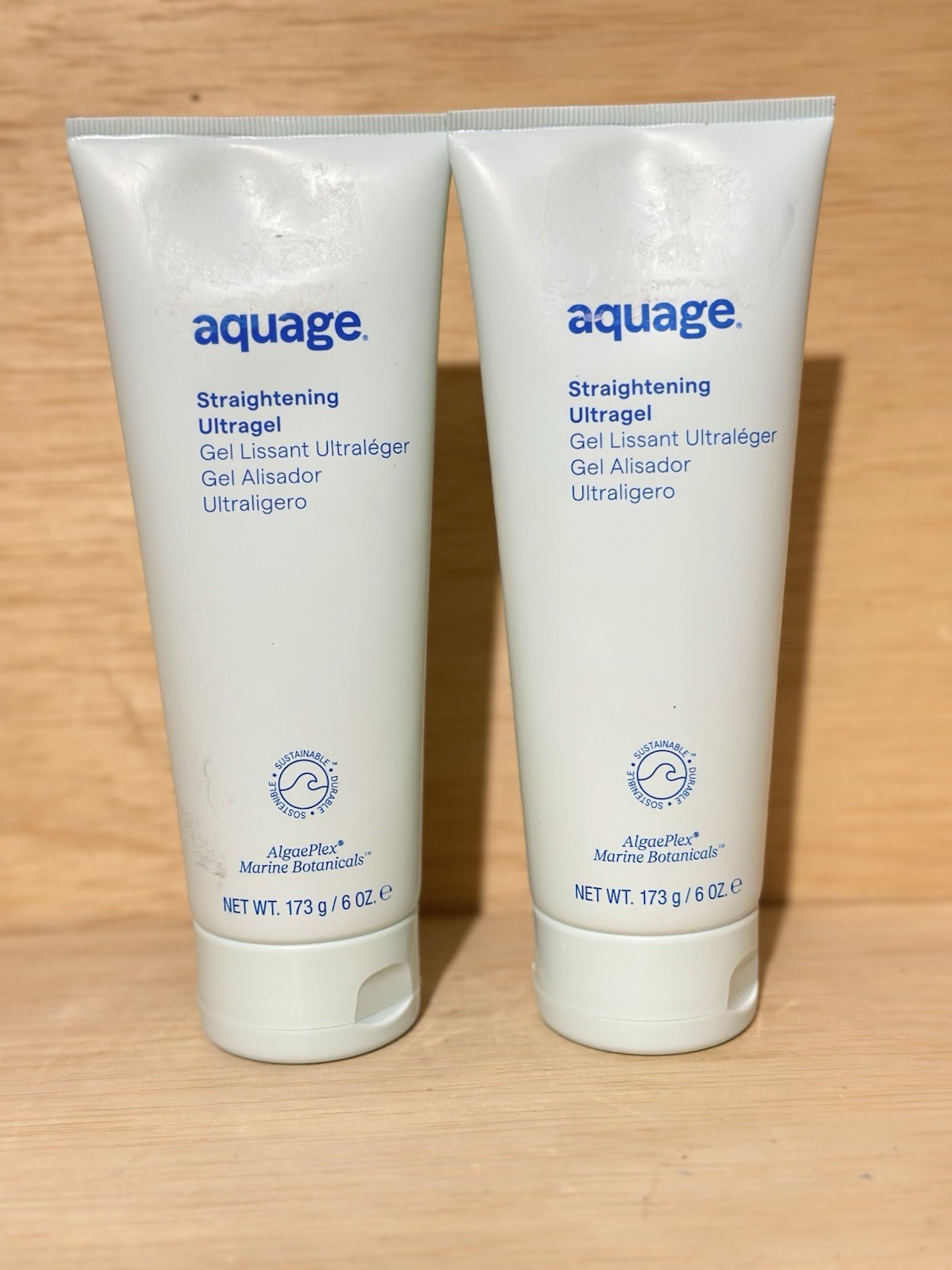 Lot 2-Aquage Straightening Ultragel 6 oz Ea- 12 Months ( Sealed)