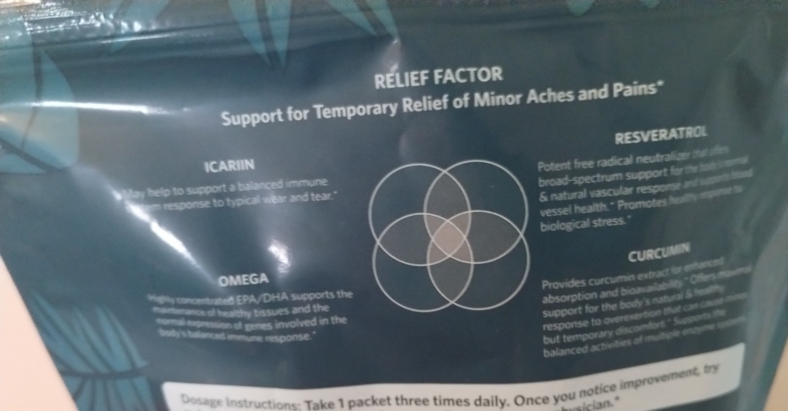 Relief Factor Support for Temporary Relief of minor Aches and Pains 60 Packets.