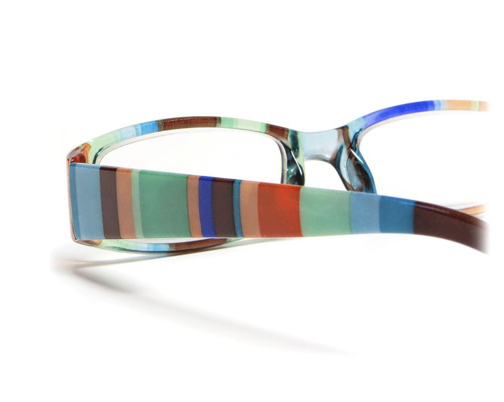 Calabria Striped Womens Reading Glasses&Match Case R576 33 Color&Power to Choose