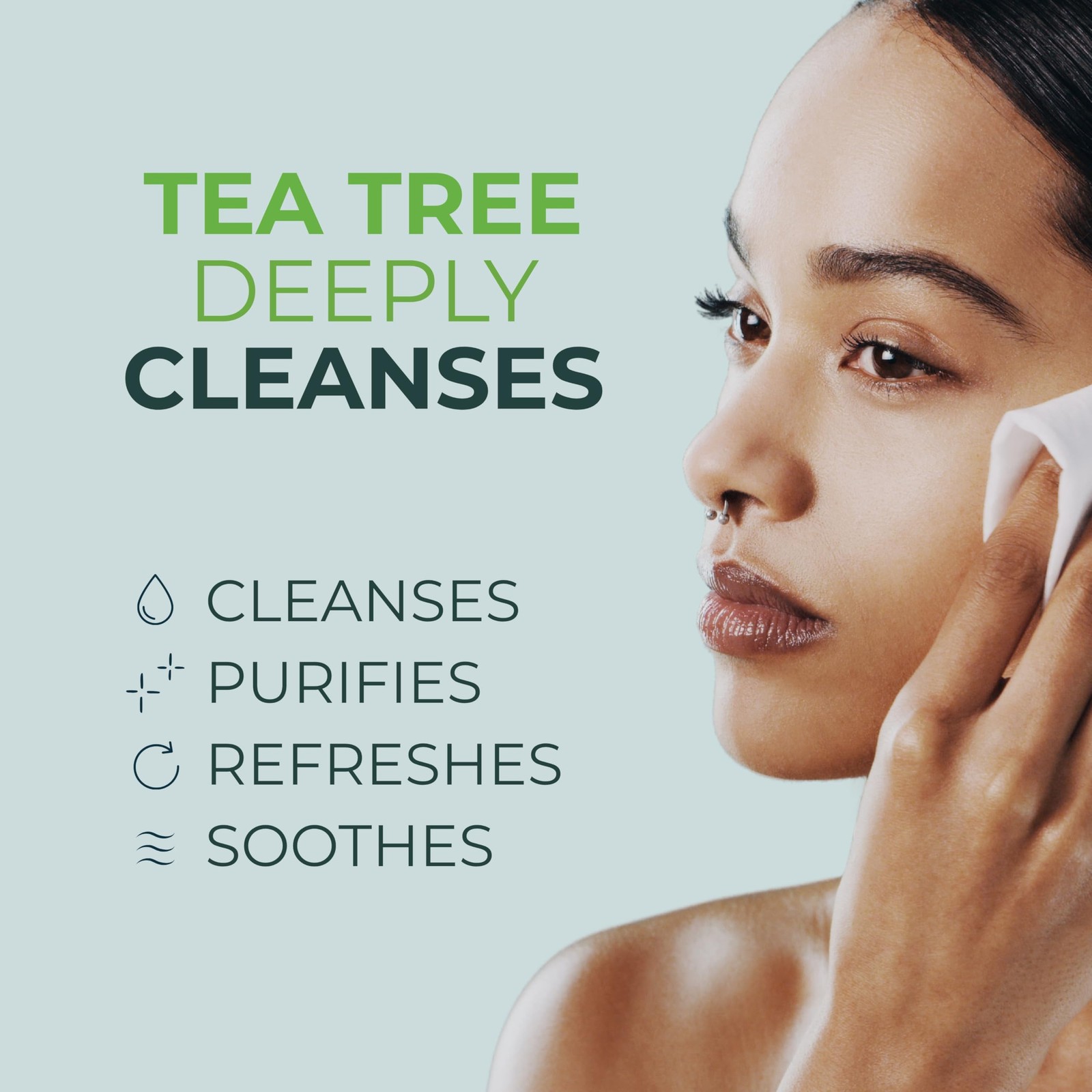 Eyelid Wipes Tea Tree Oil 180Pcs Hyaluronic Acid Green Chamomile NOVEHA Lash