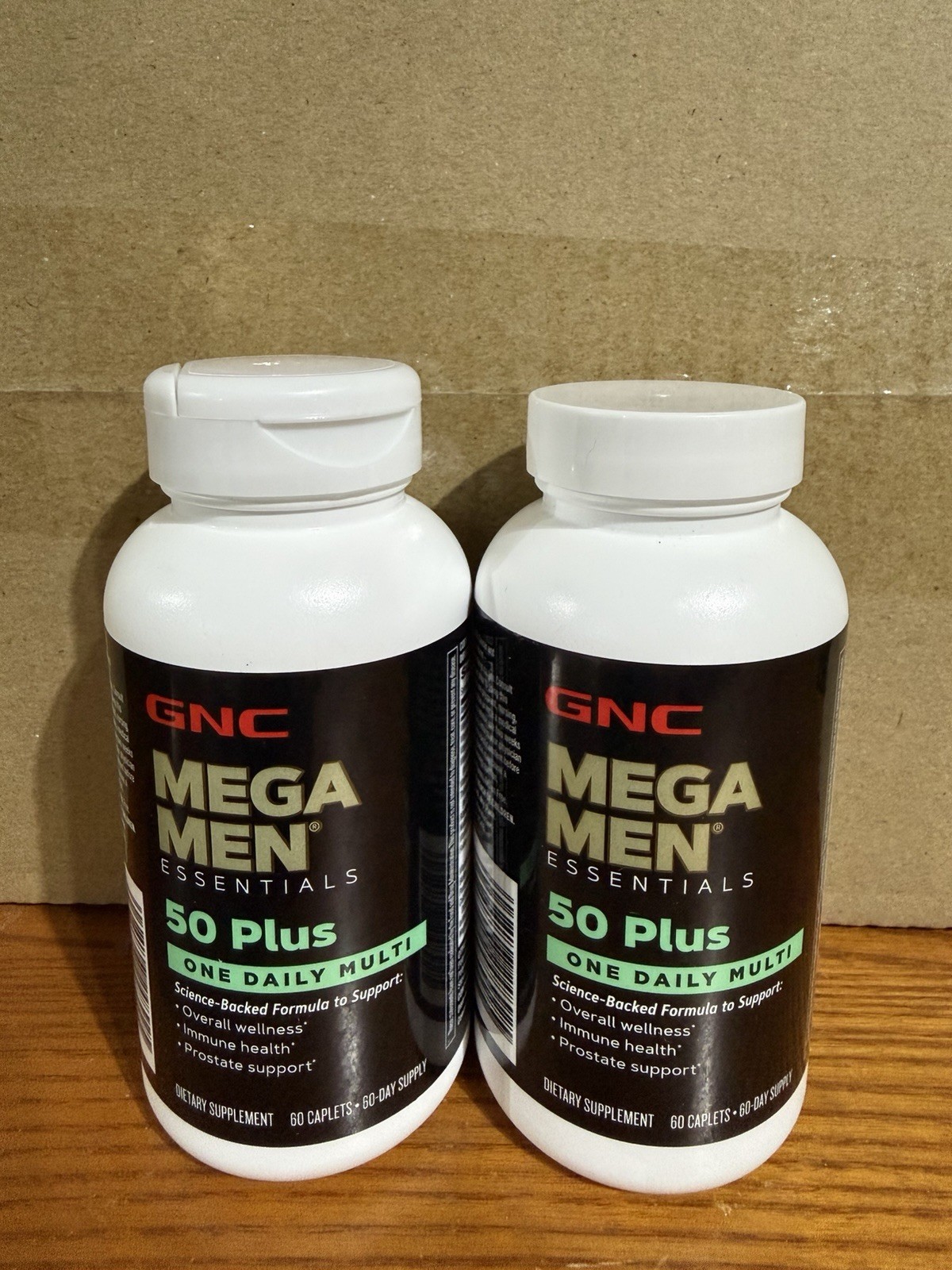 2X GNC Mega Men Essentials 50-Plus One Daily Multivitamin, 60 Tablets Exp 11/27