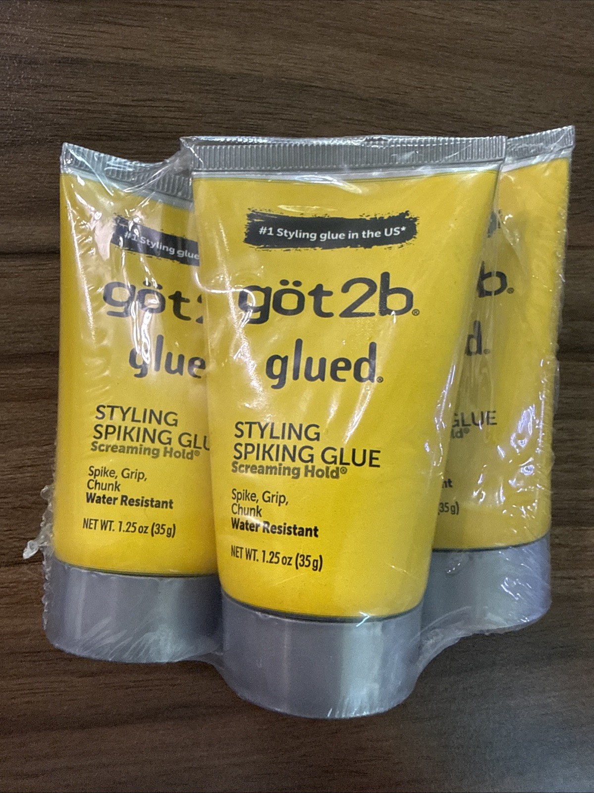 Got2b Glued Styling Glue Hold Spike Grip Chunk Water resistant 1.25 oz 2 Pack