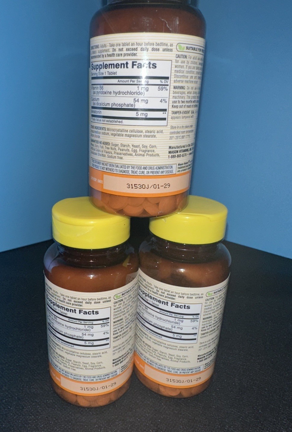 Lot Of 3 Mason Natural 100mg Zinc Supplement – 120 Tablets Each Bottle Sealed!