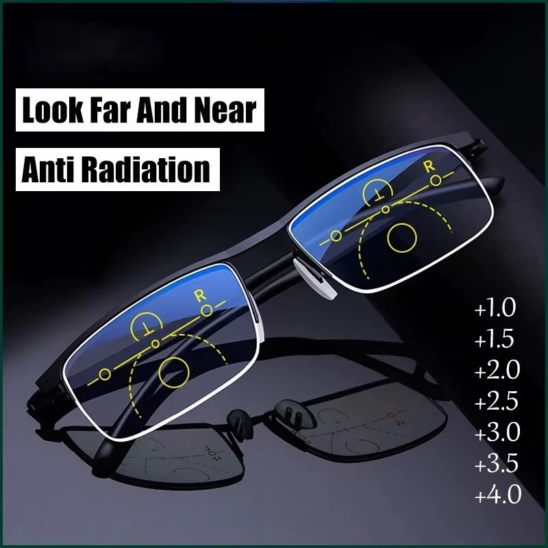 German Style Multifocal Readers +1.00-+4.00 Unisex Reading Glasses